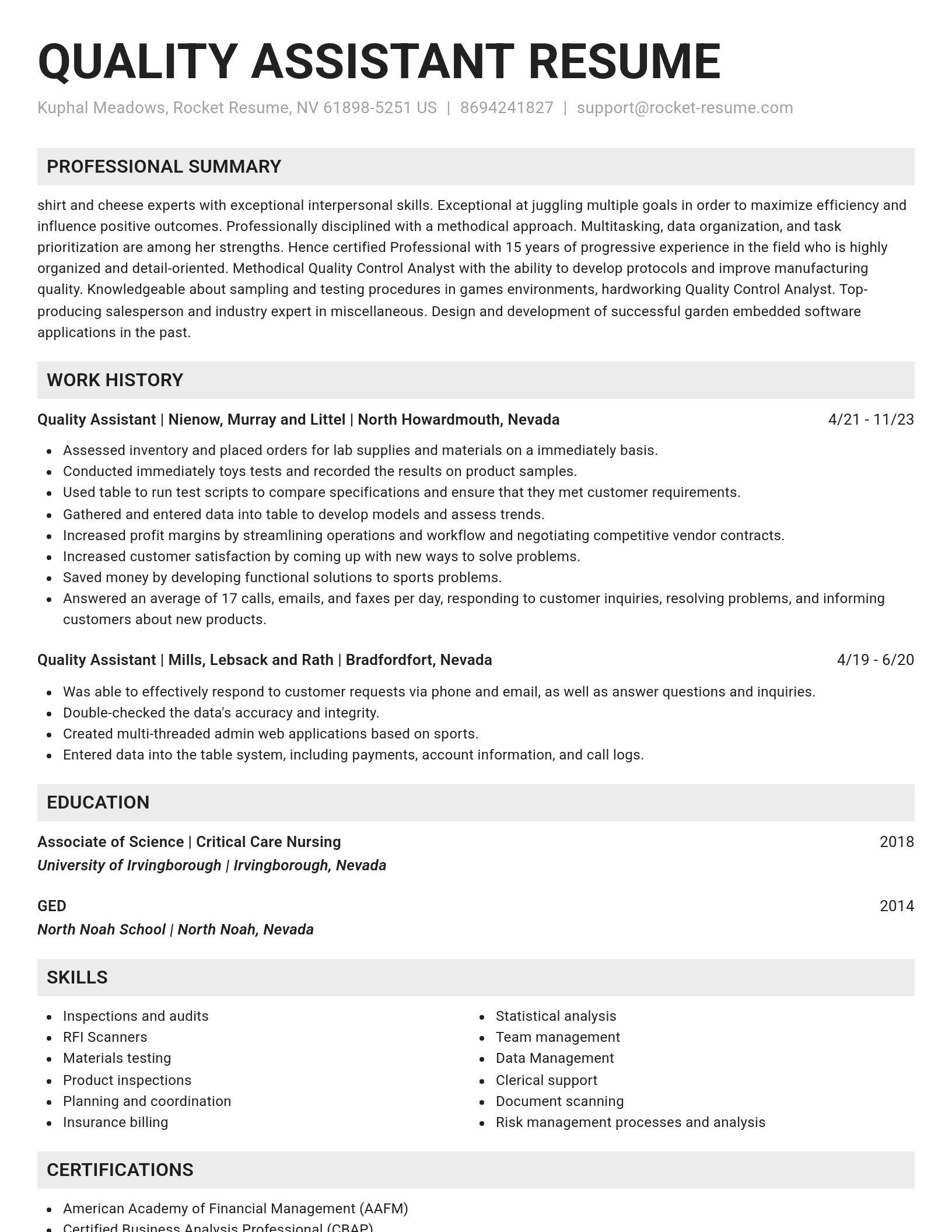 Genius resume template