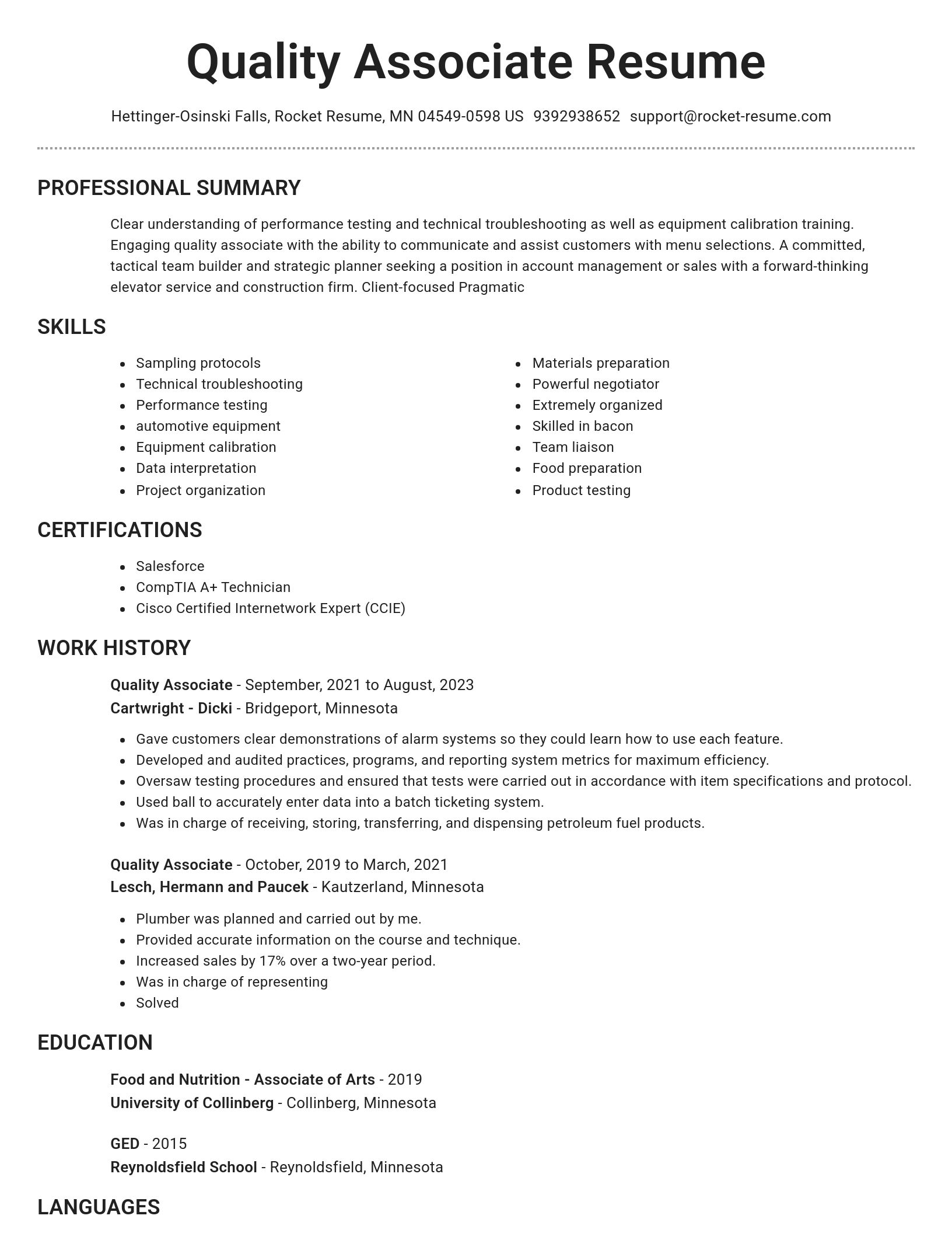 Brilliant resume template
