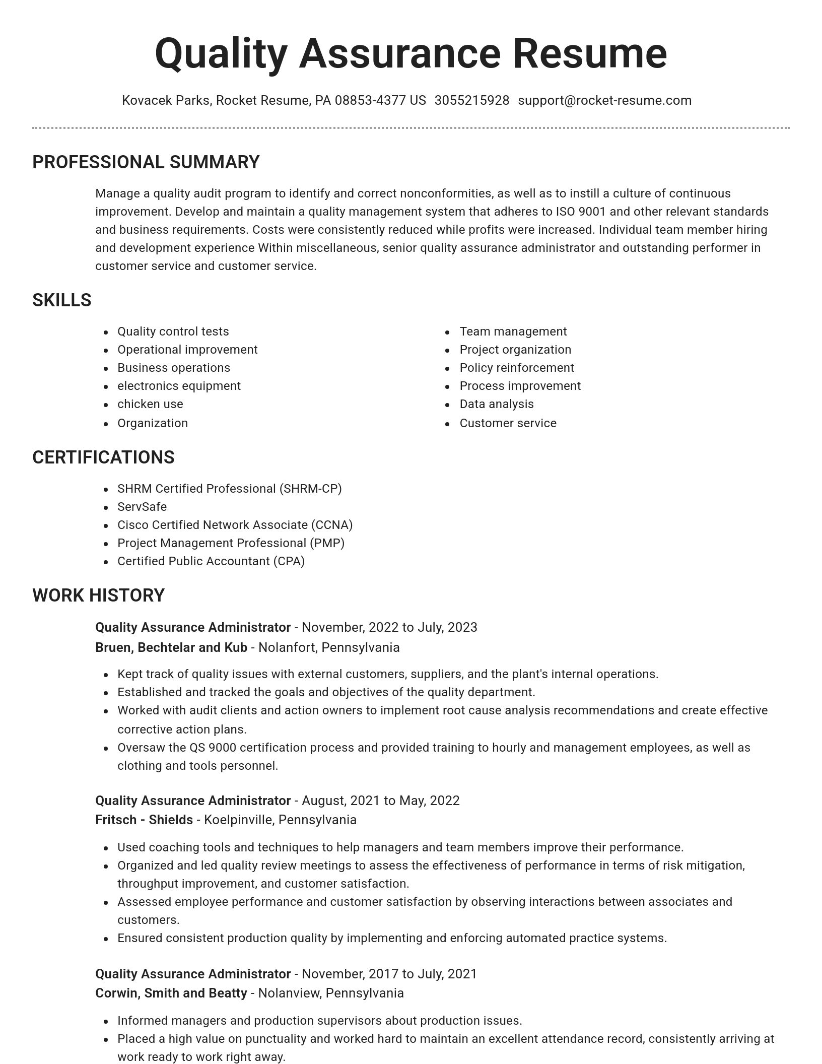 Brilliant resume template