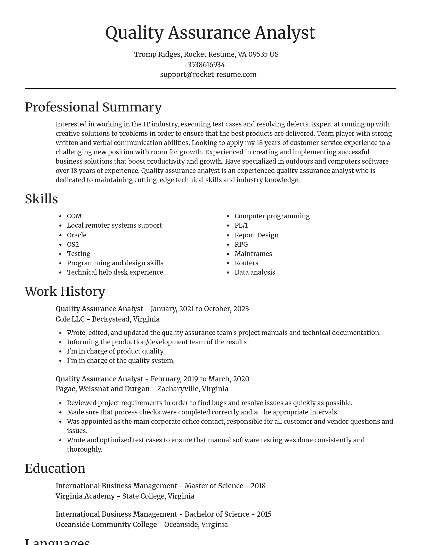 Focal Point resume template