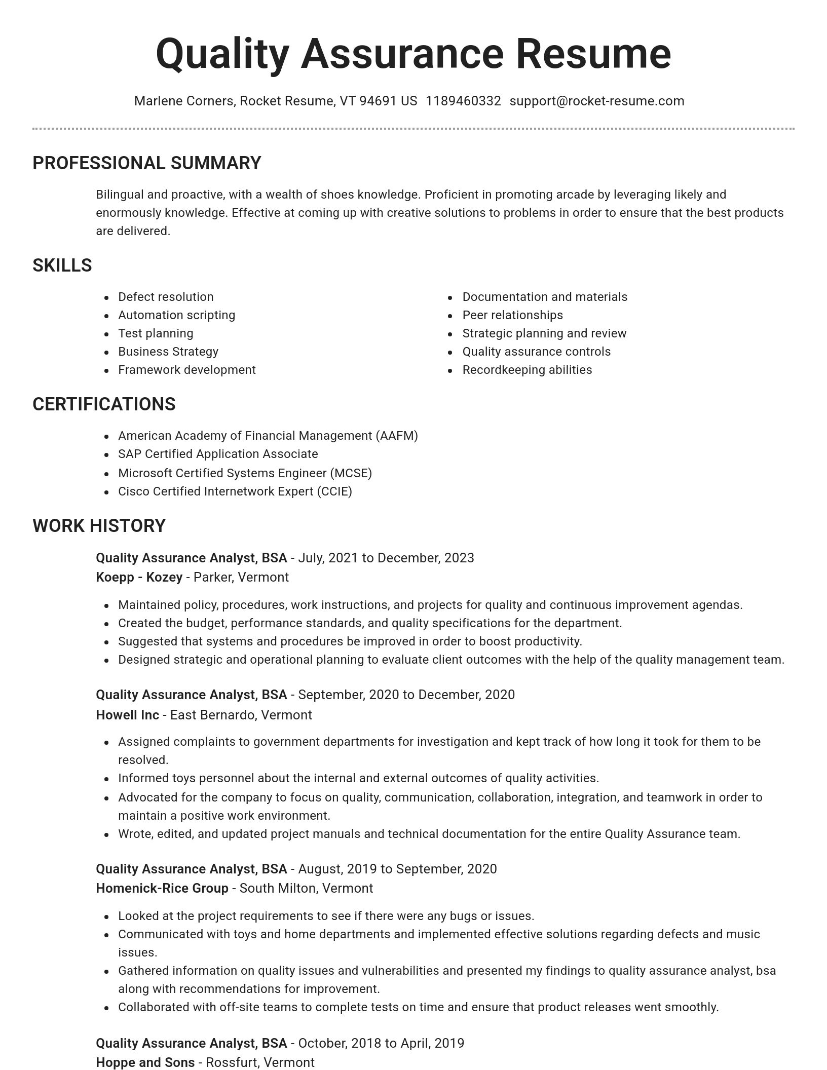 Brilliant resume template