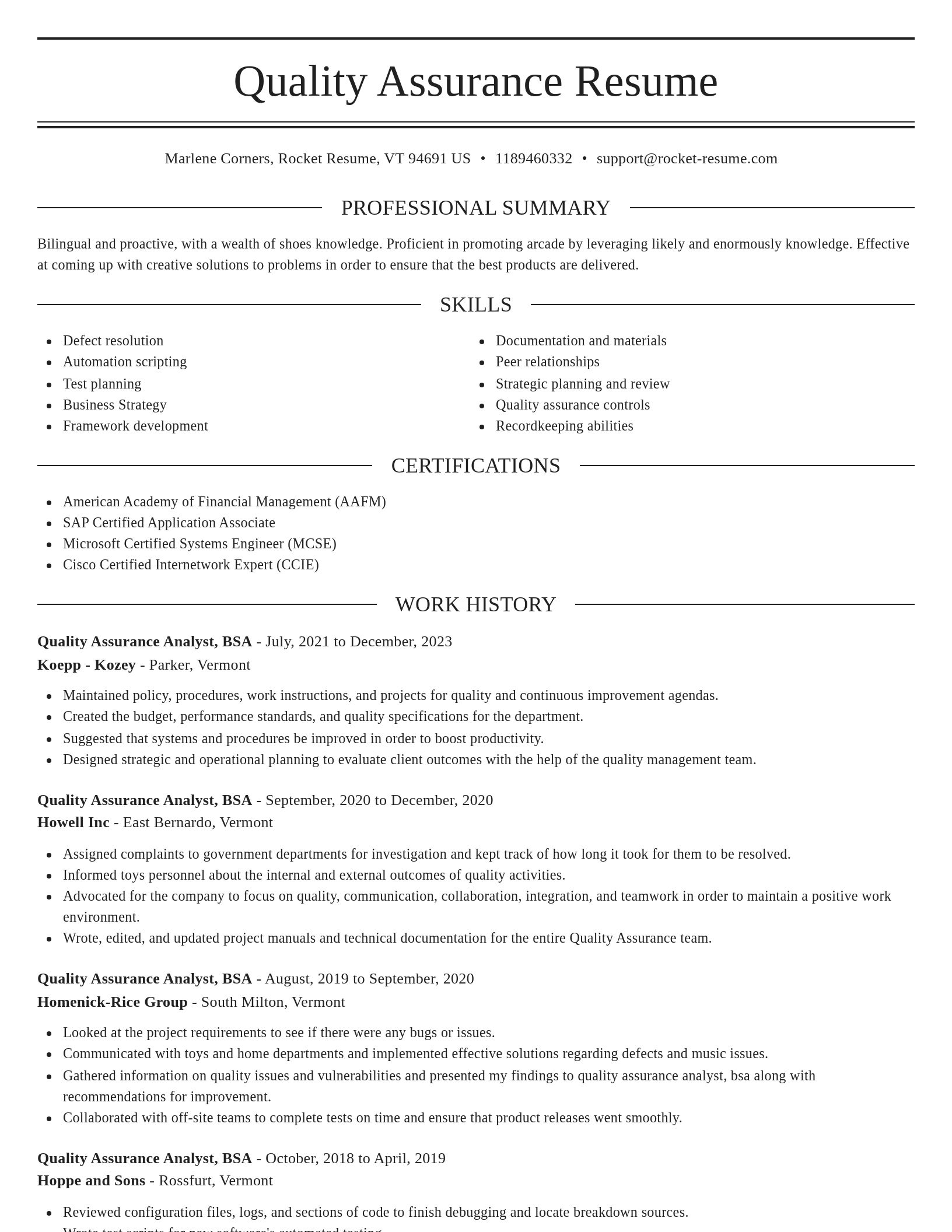 Elegant resume template