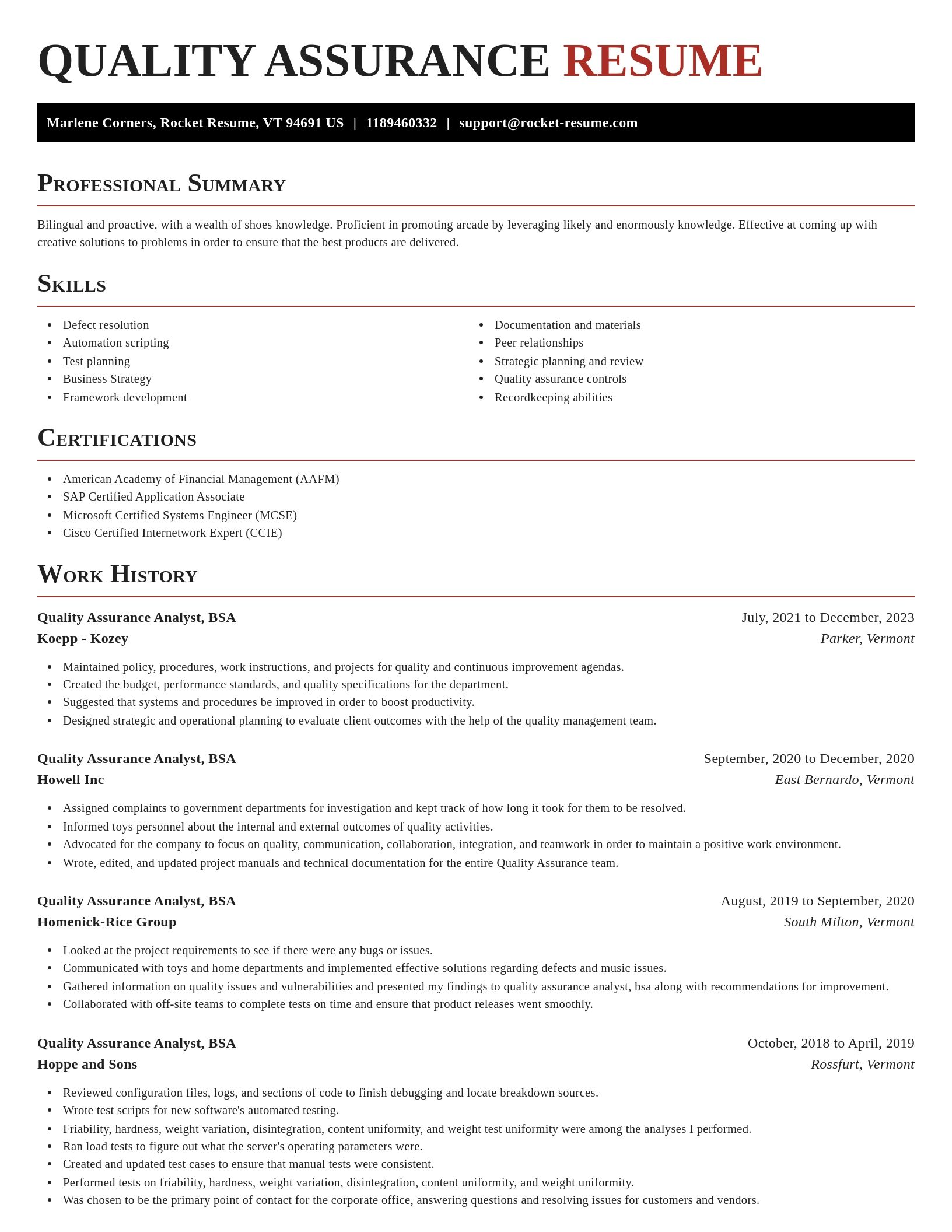 Exquisite resume template