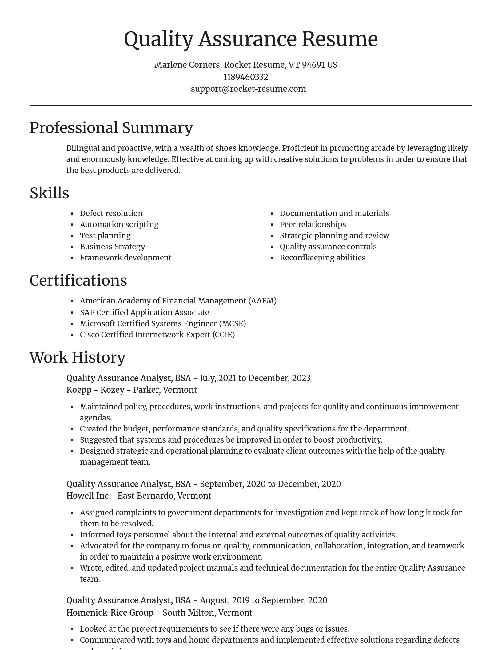 Focal Point resume template