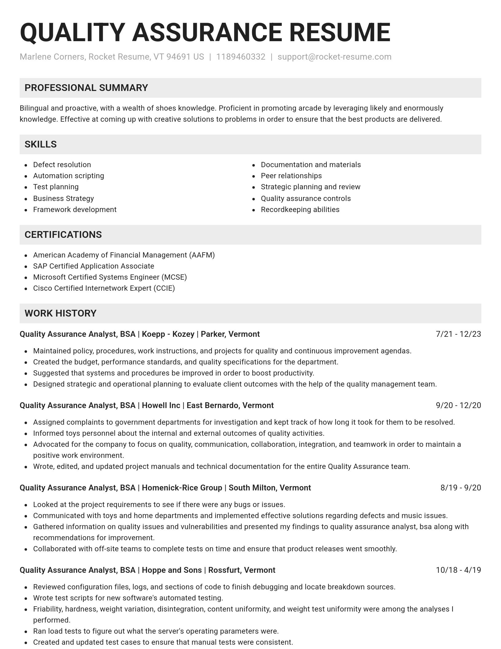 Genius resume template