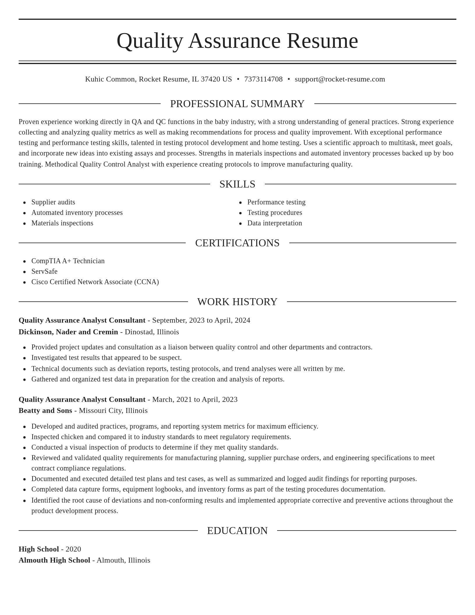 Elegant resume template