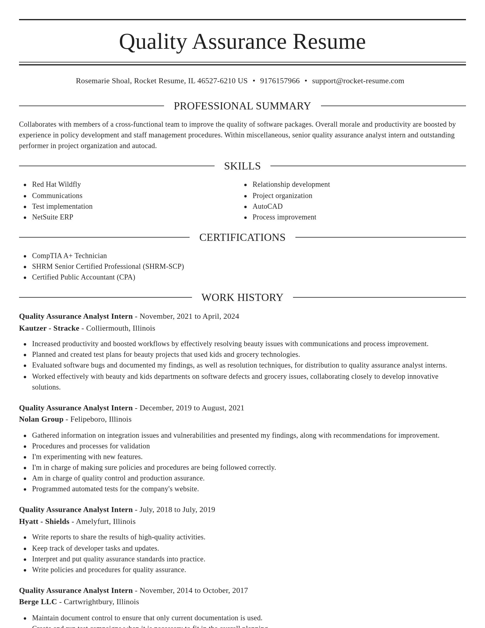 Elegant resume template
