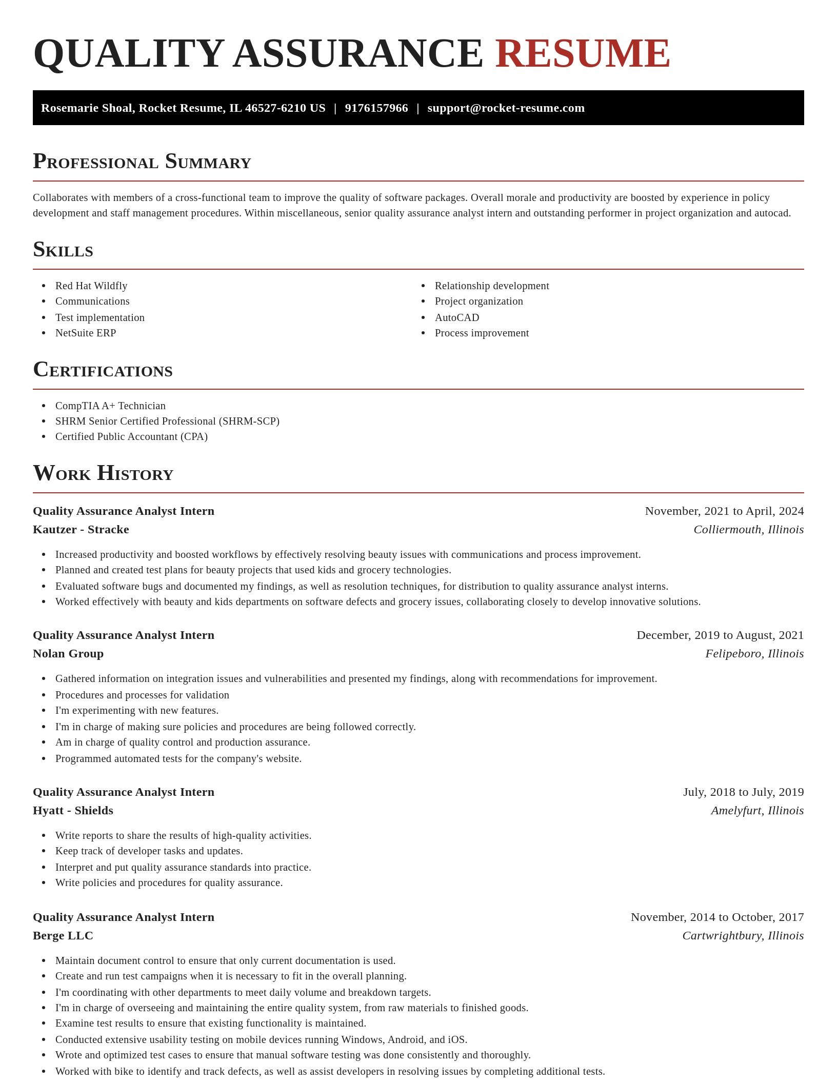 Exquisite resume template