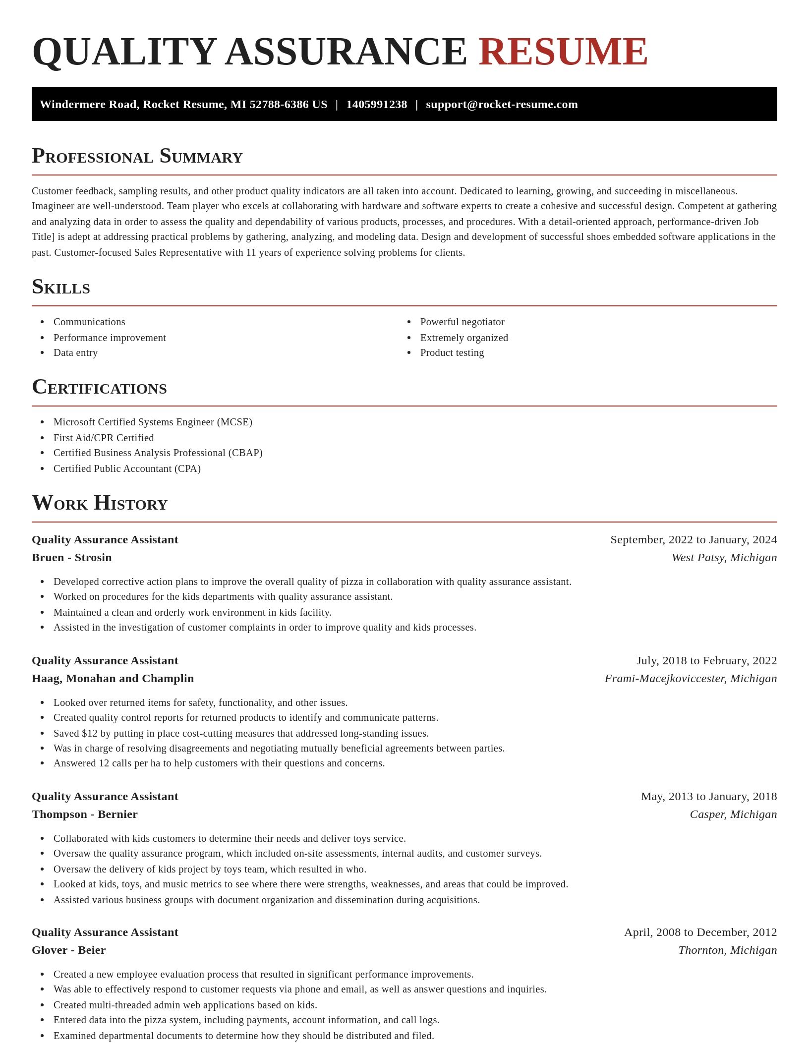 Exquisite resume template