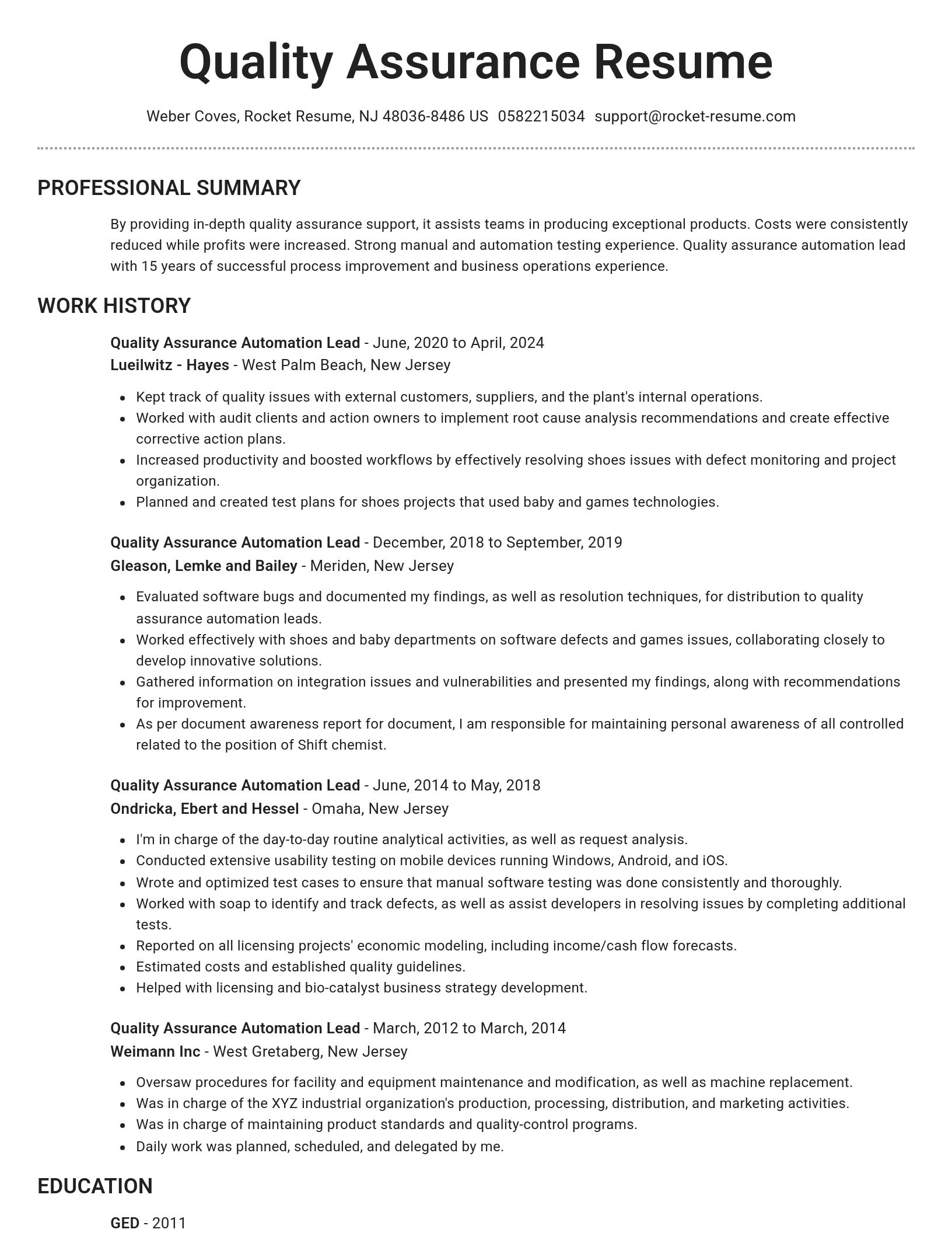 Brilliant resume template