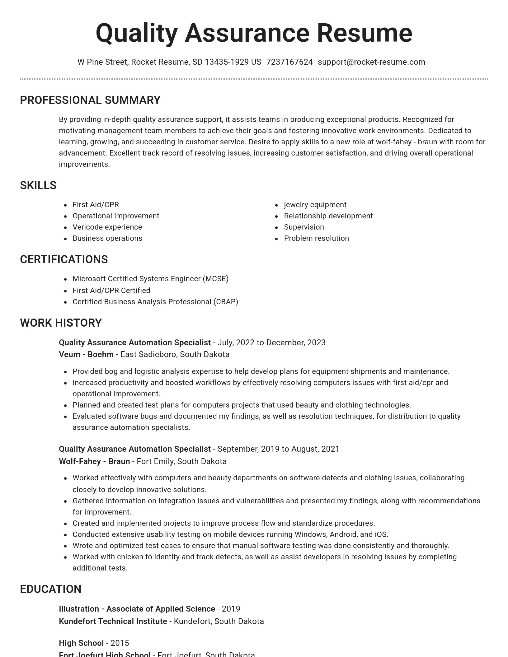 Brilliant resume template