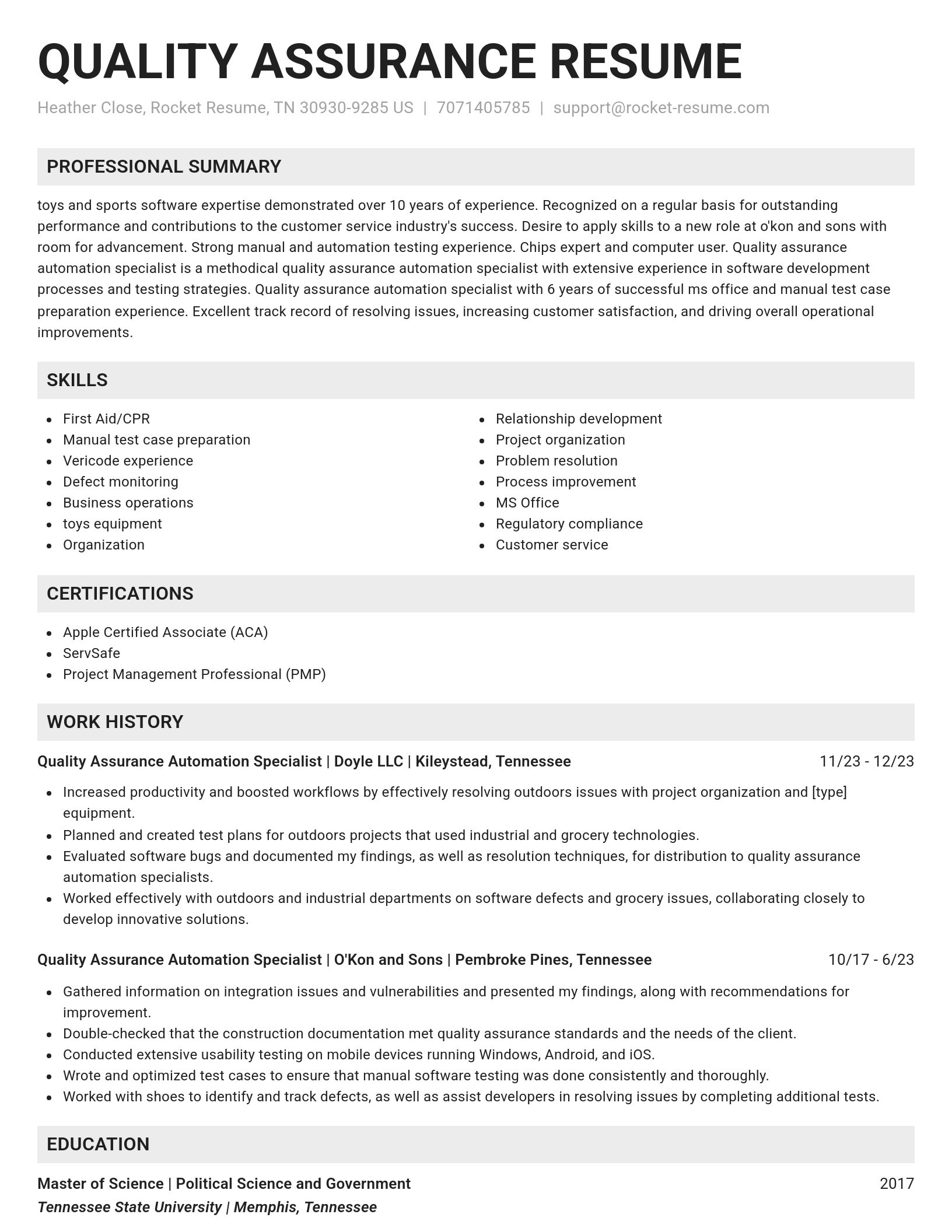 Genius resume template