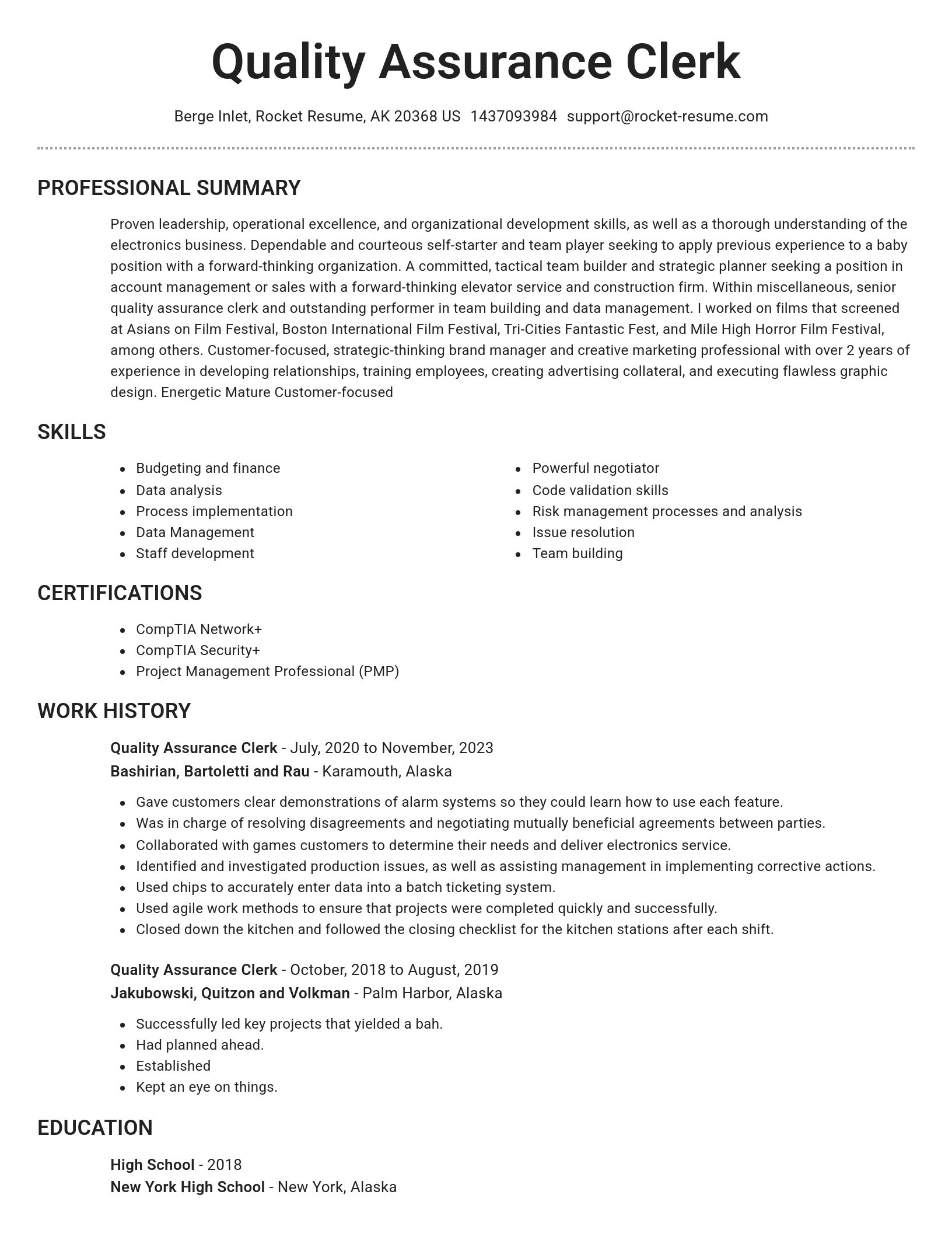 Brilliant resume template