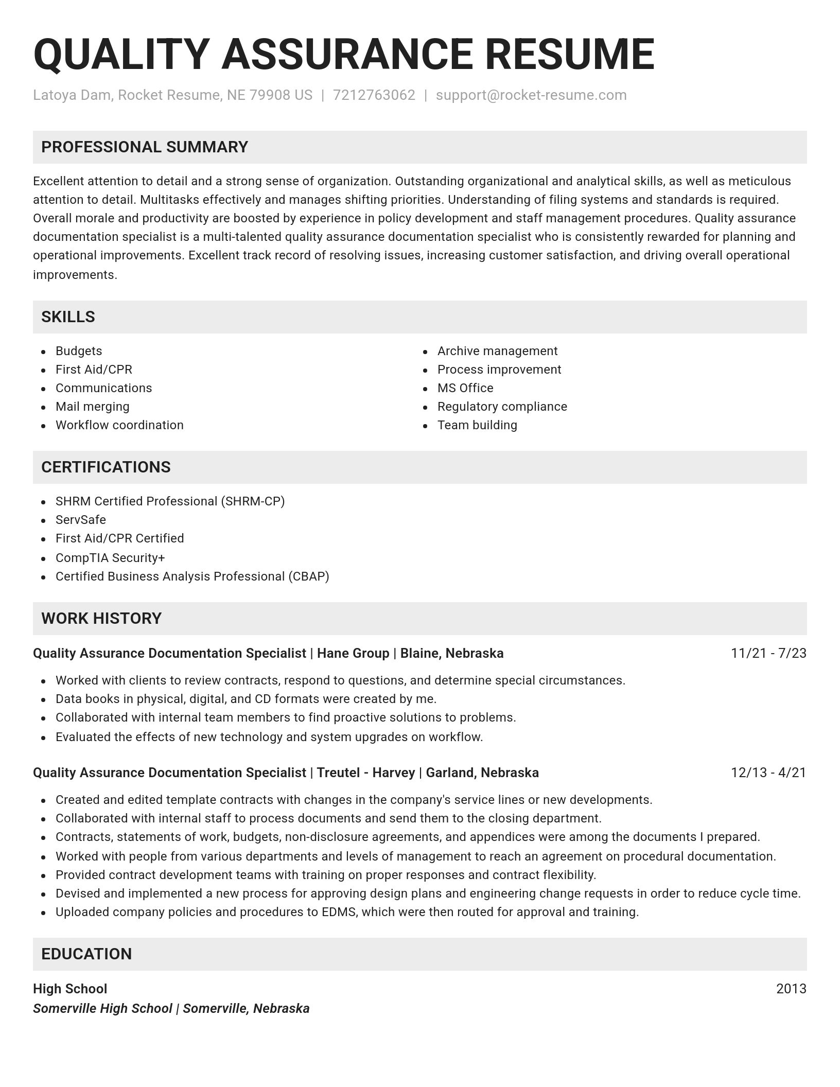 Genius resume template