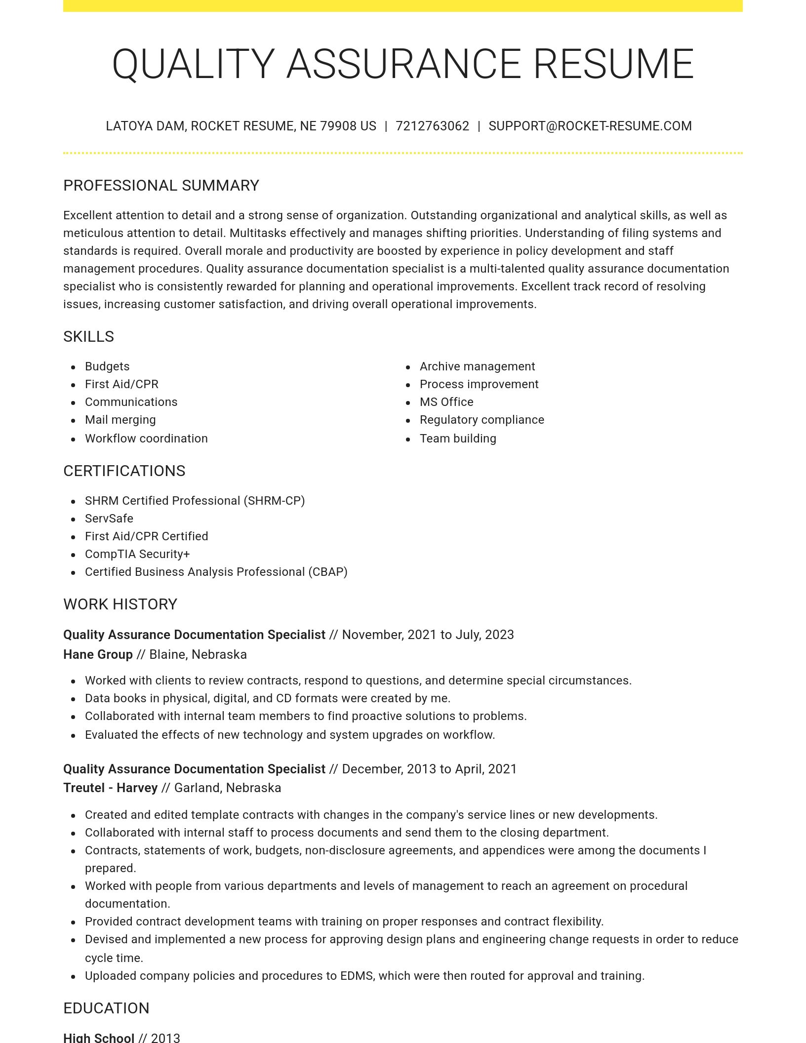Grand resume template