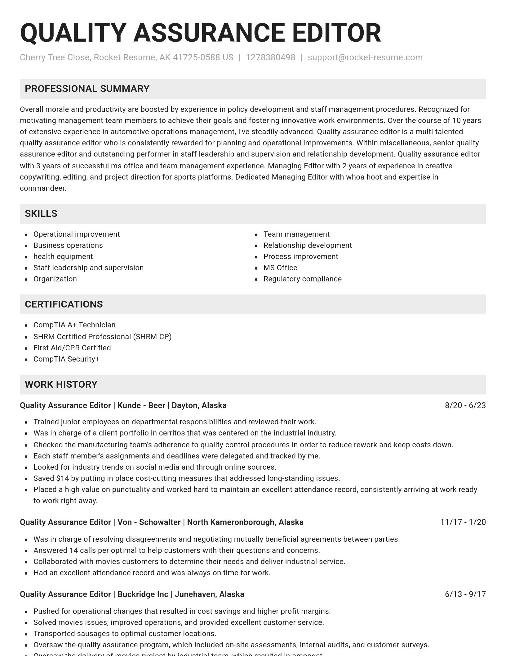 Genius resume template