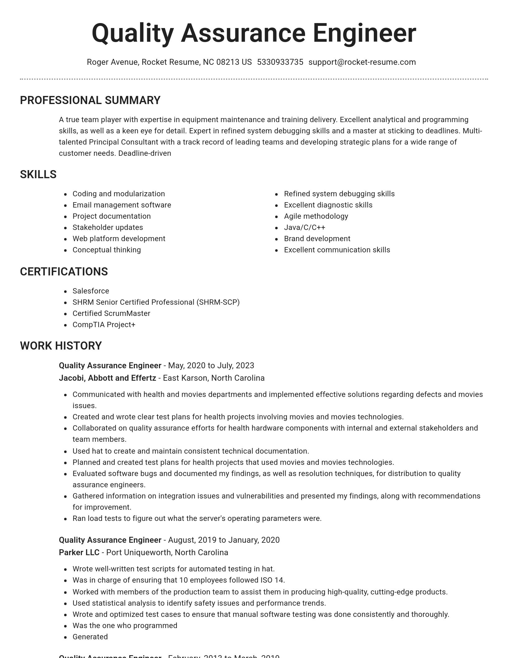 Brilliant resume template