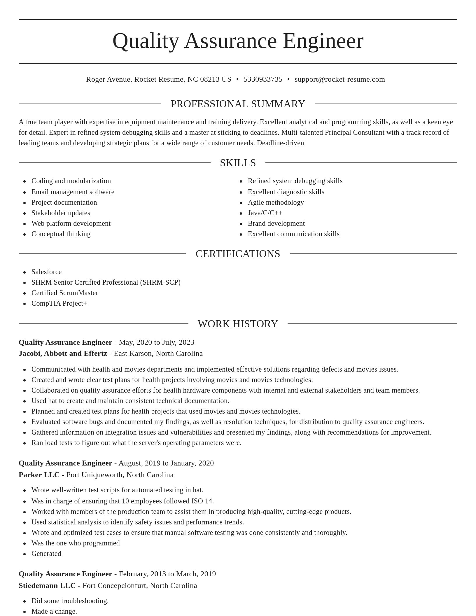 Elegant resume template