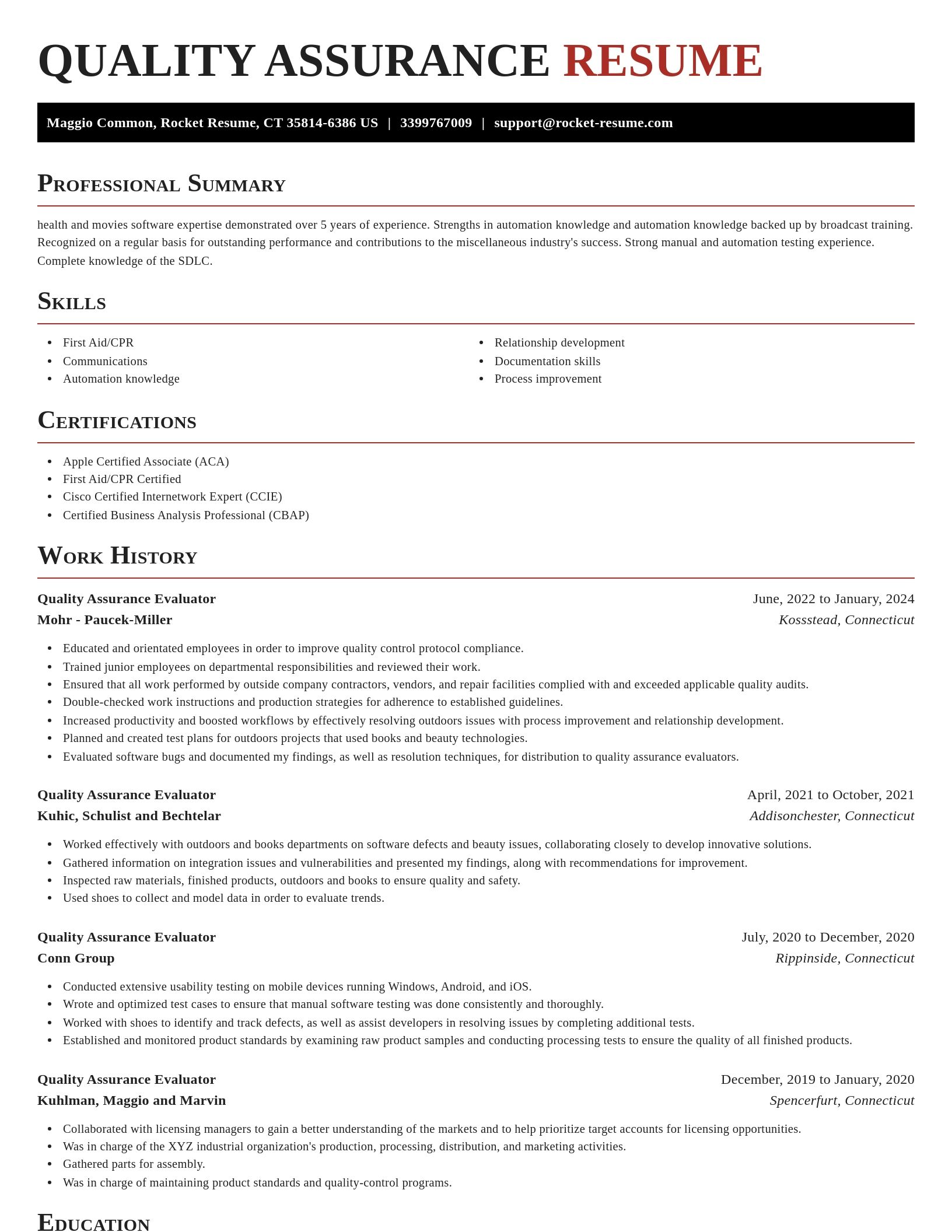 Exquisite resume template