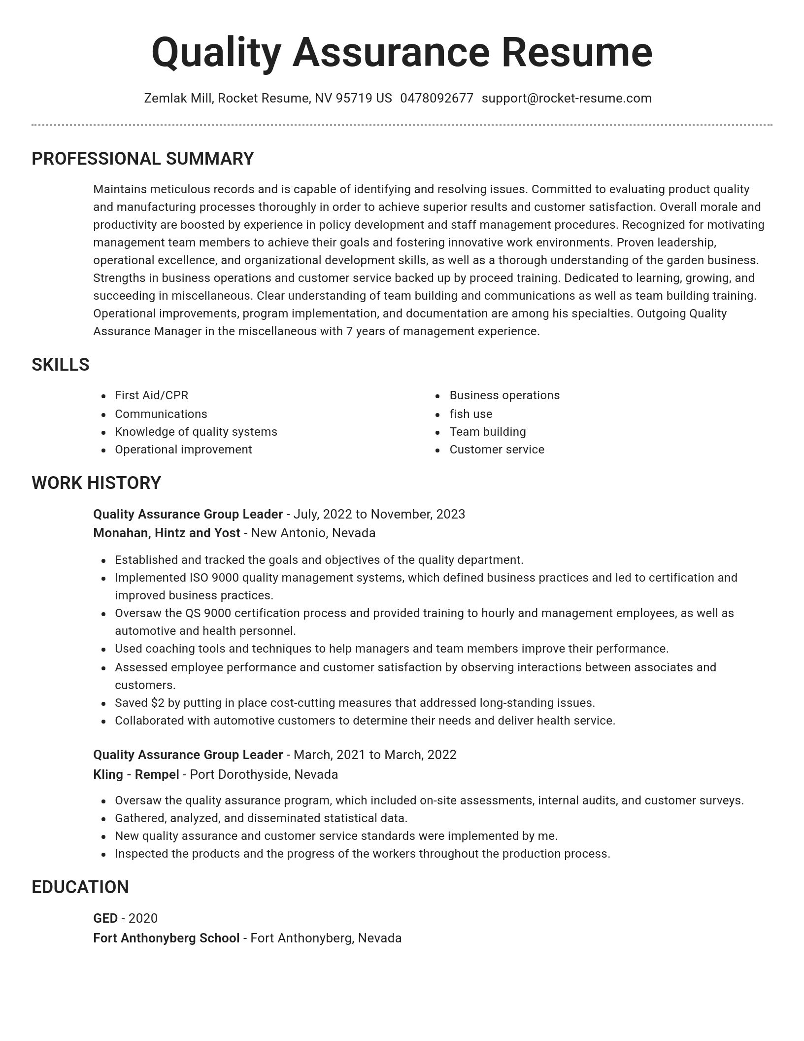 Brilliant resume template