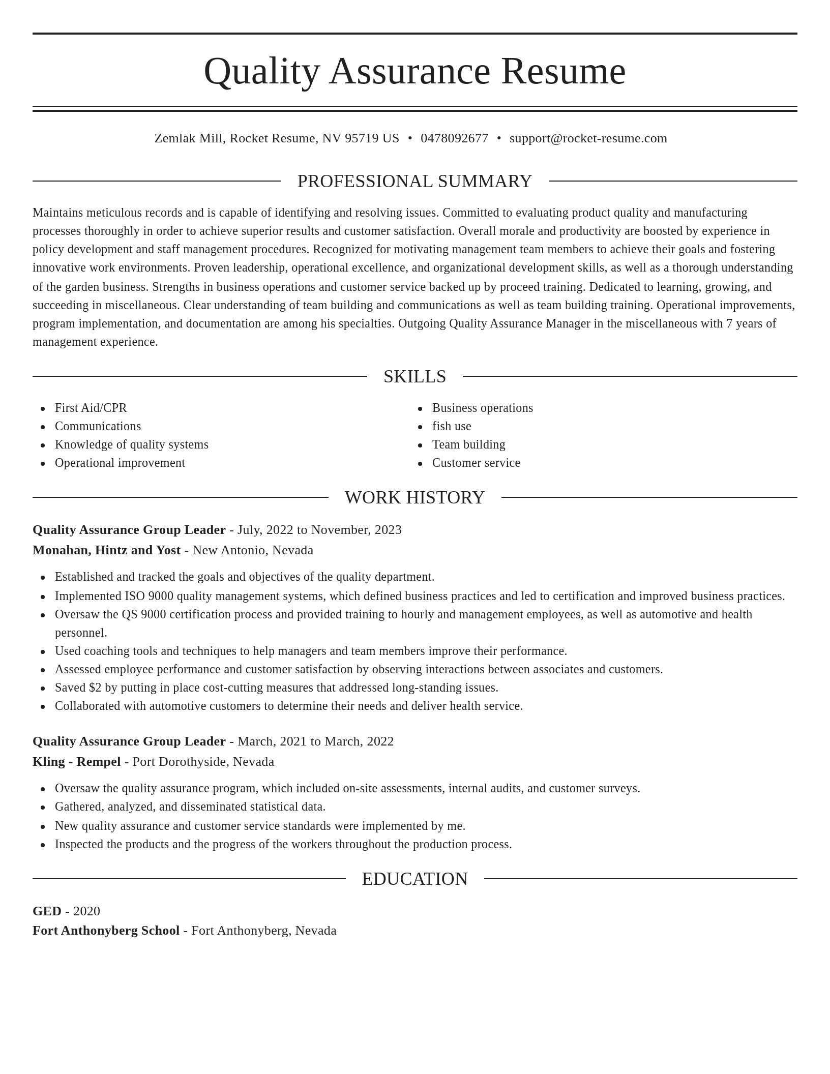Elegant resume template