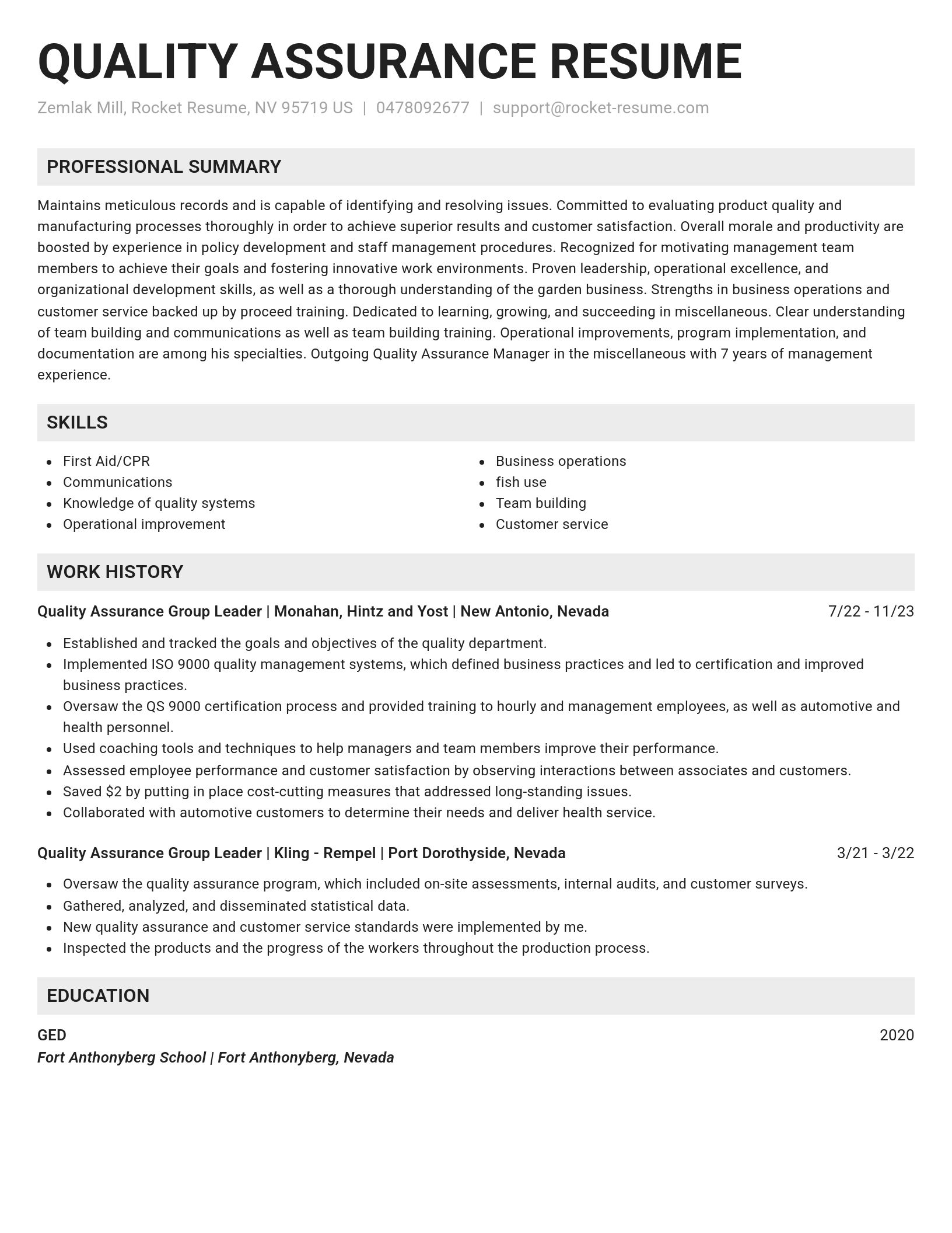 Genius resume template