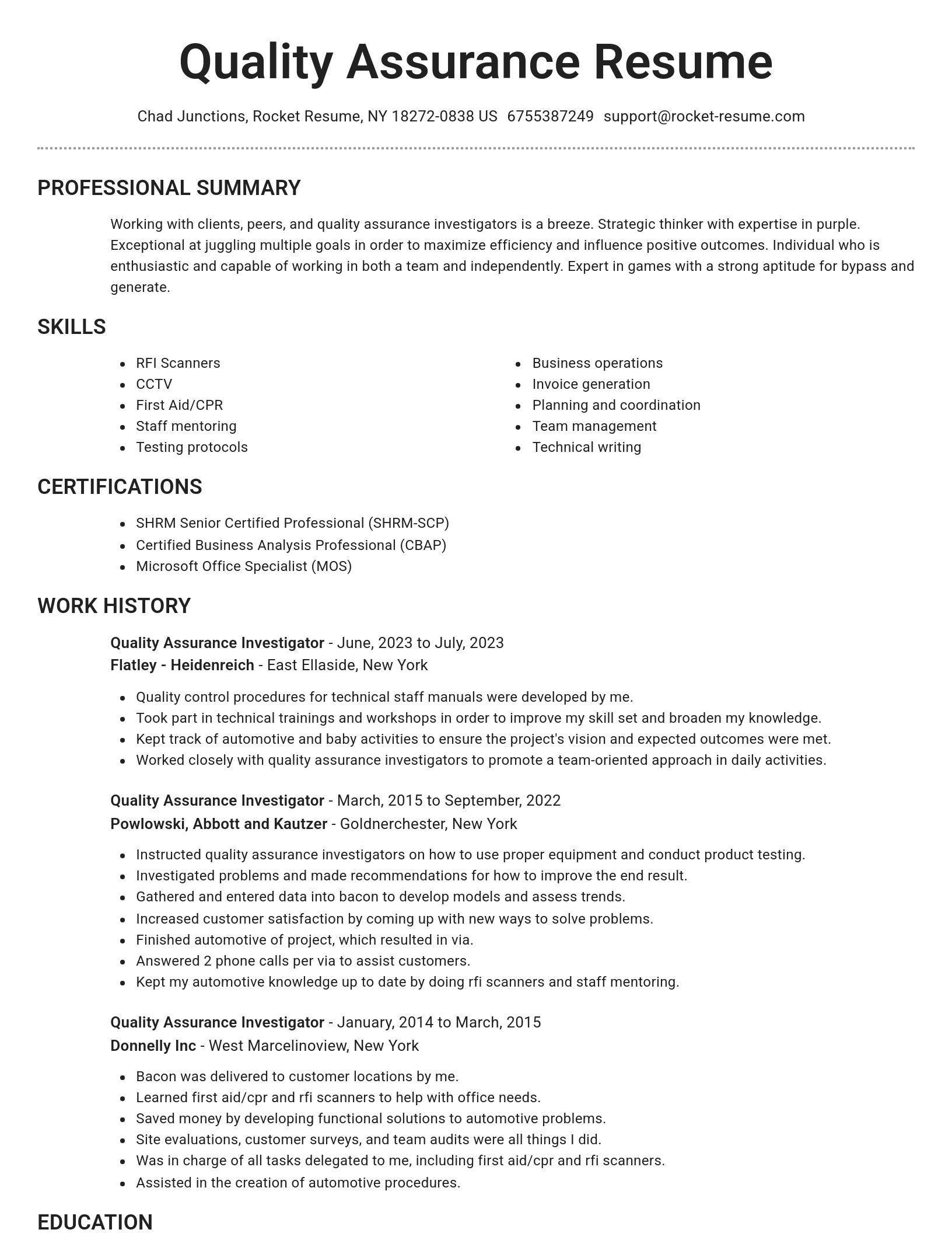 Brilliant resume template