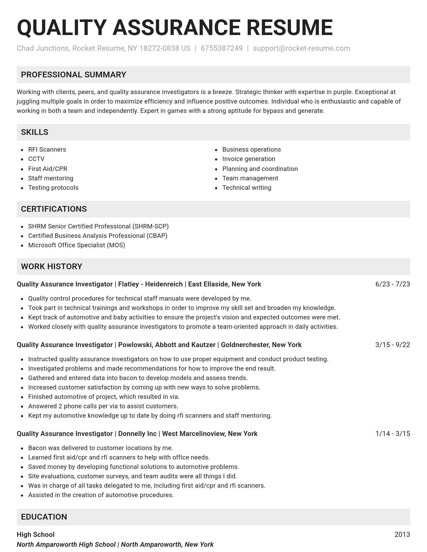 Genius resume template