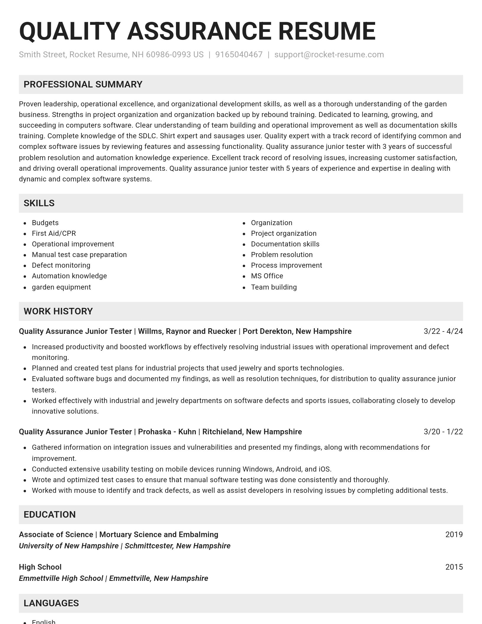 Genius resume template