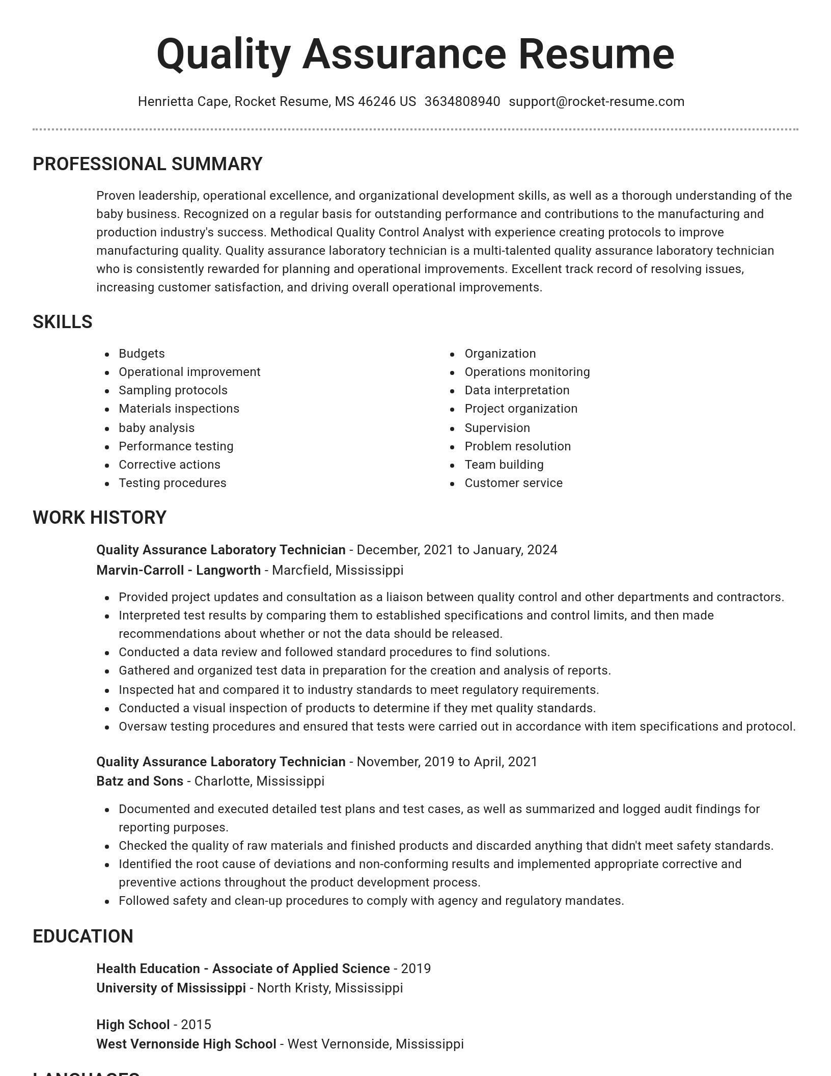 Brilliant resume template