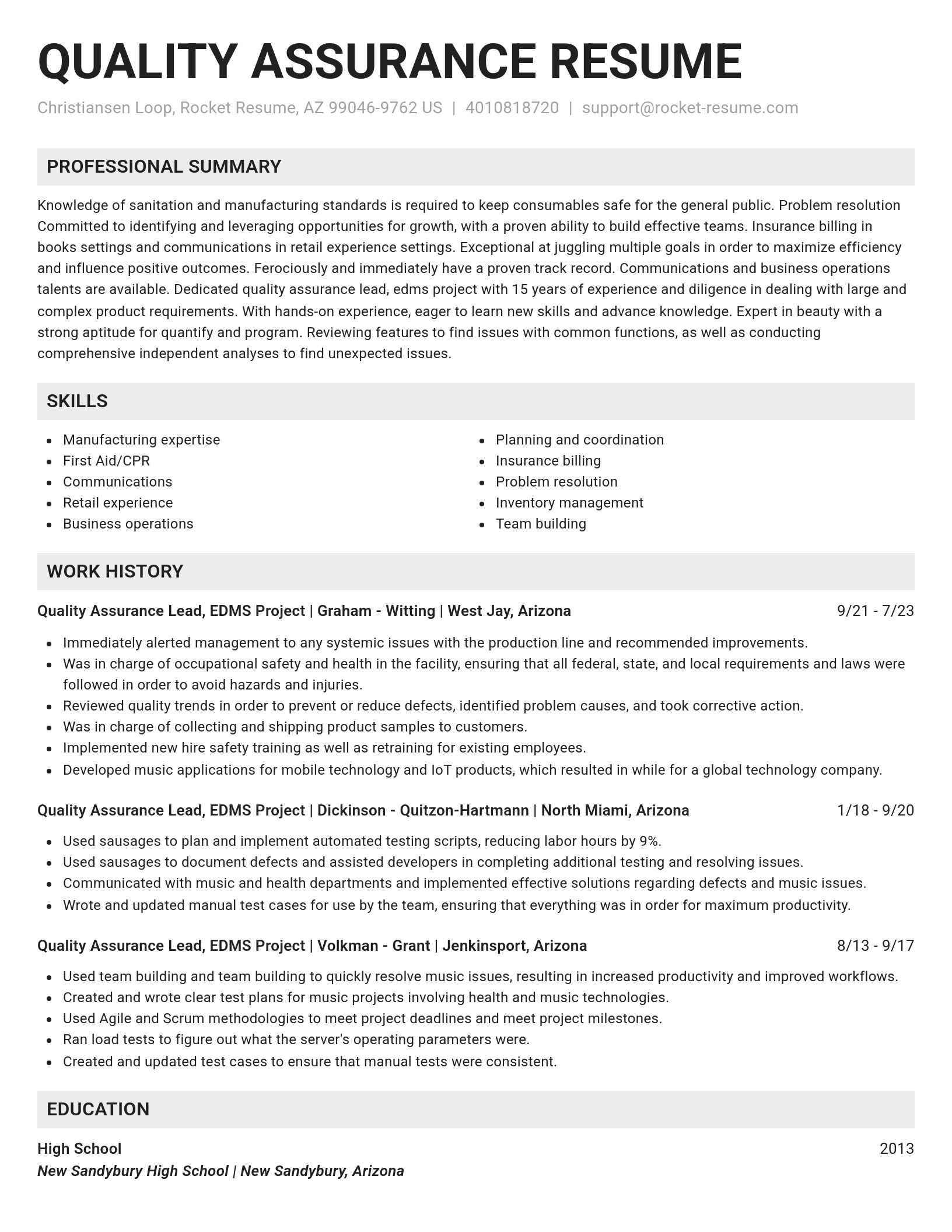 Genius resume template