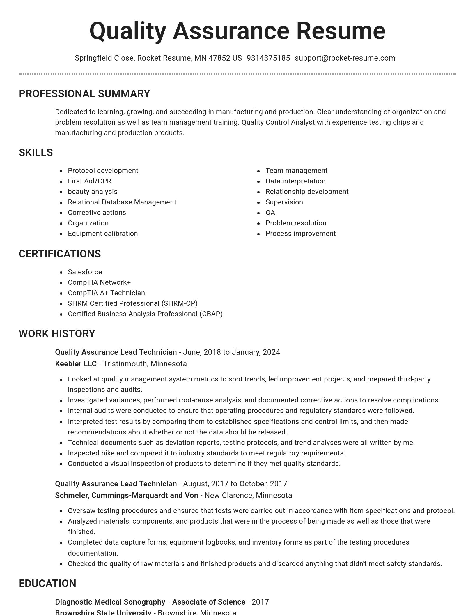 Brilliant resume template