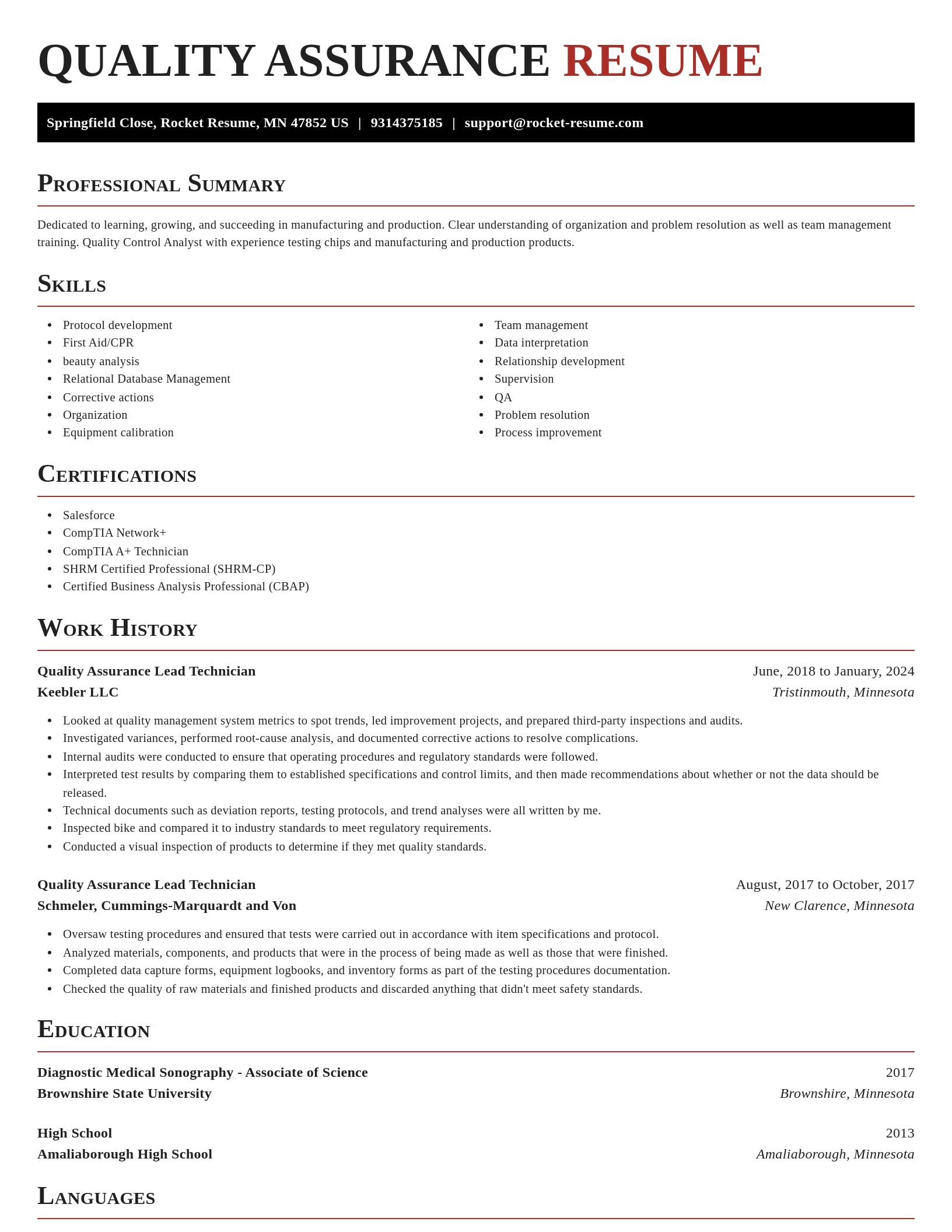 Exquisite resume template