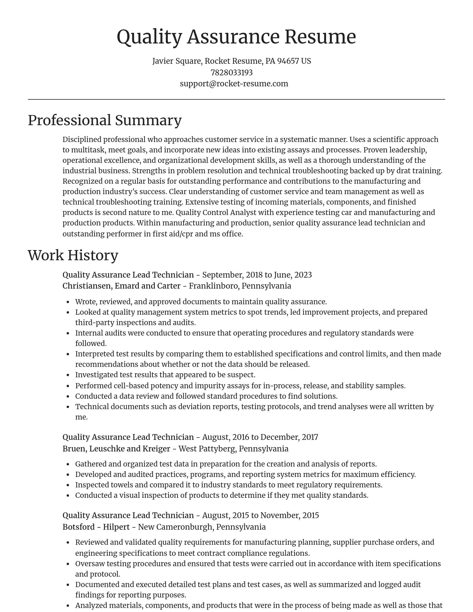 Focal Point resume template