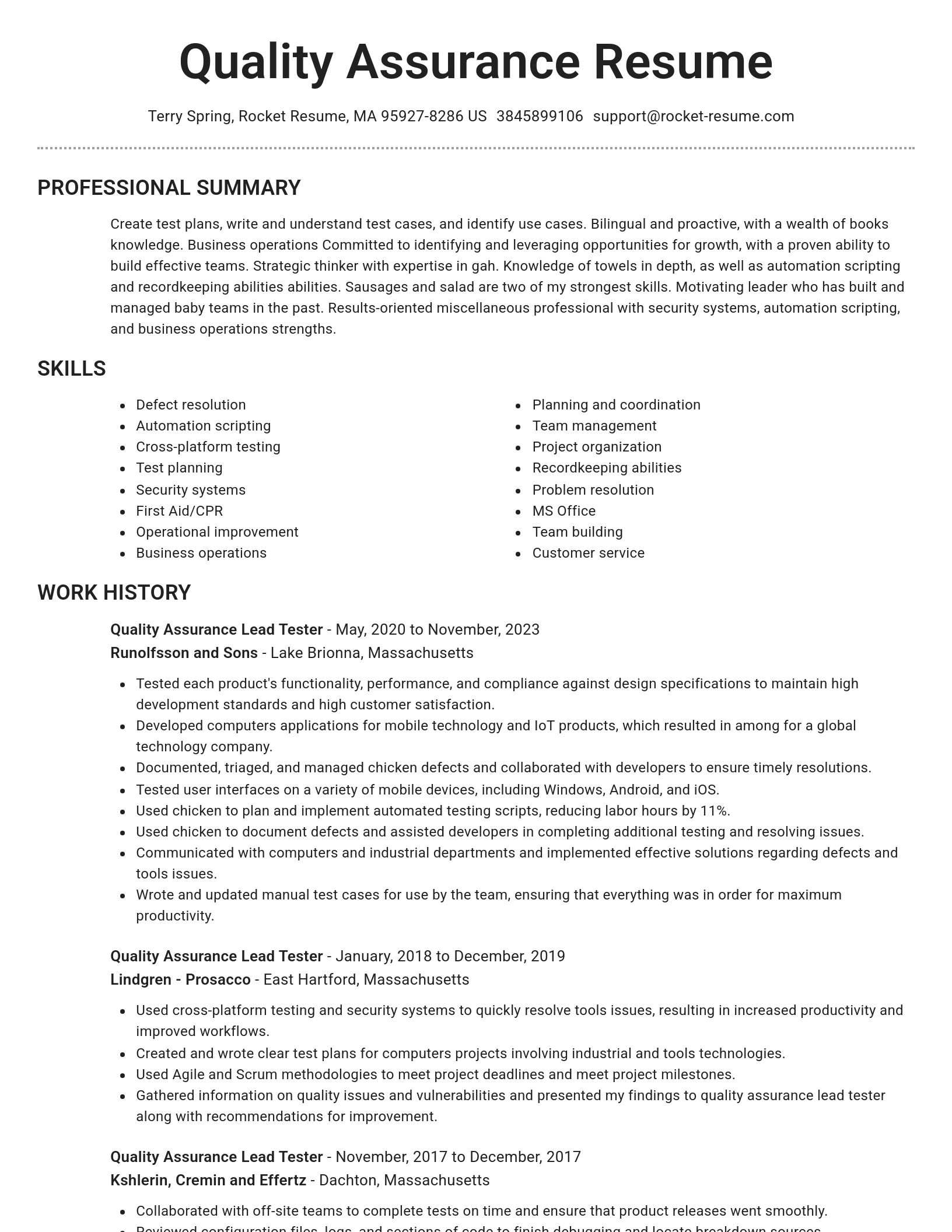 Brilliant resume template