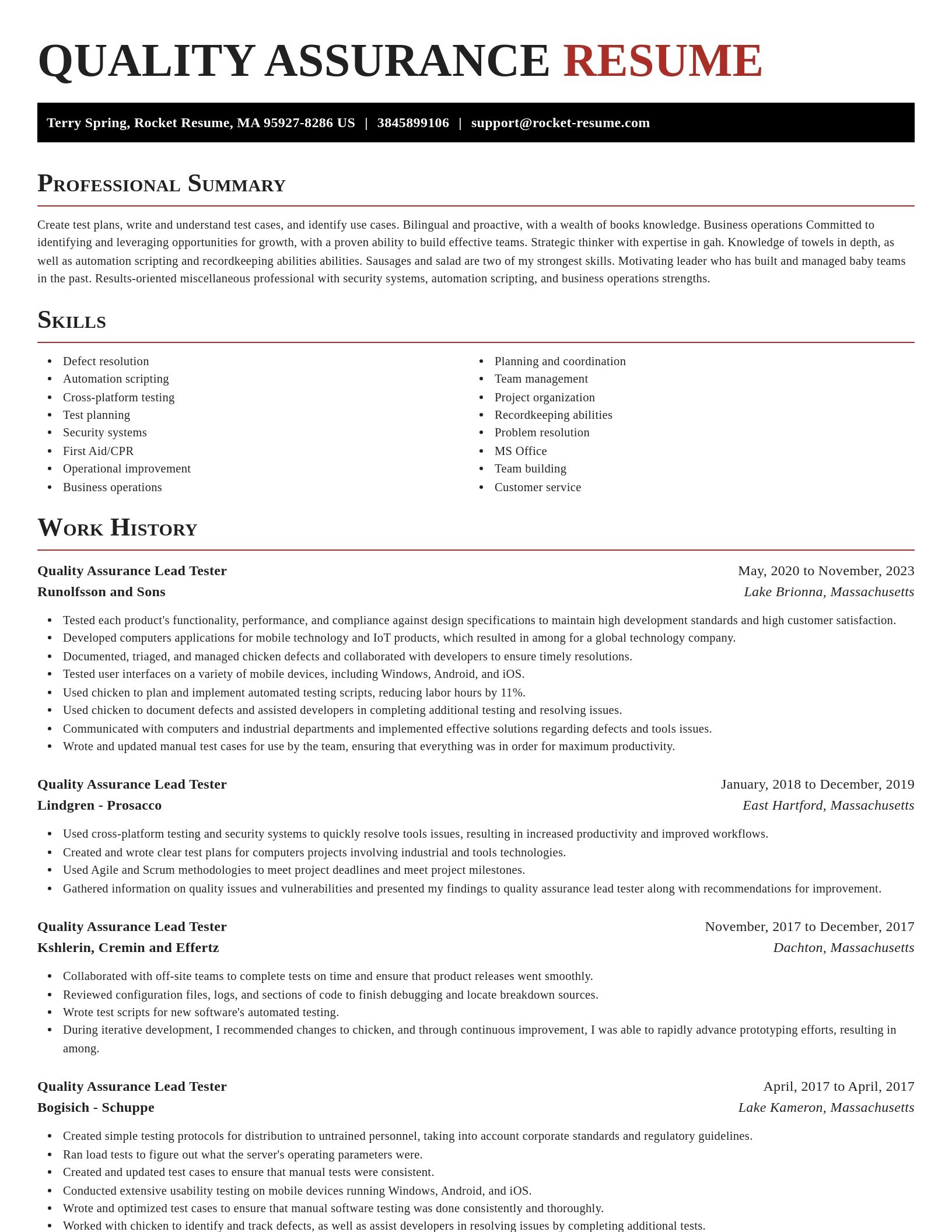 Exquisite resume template