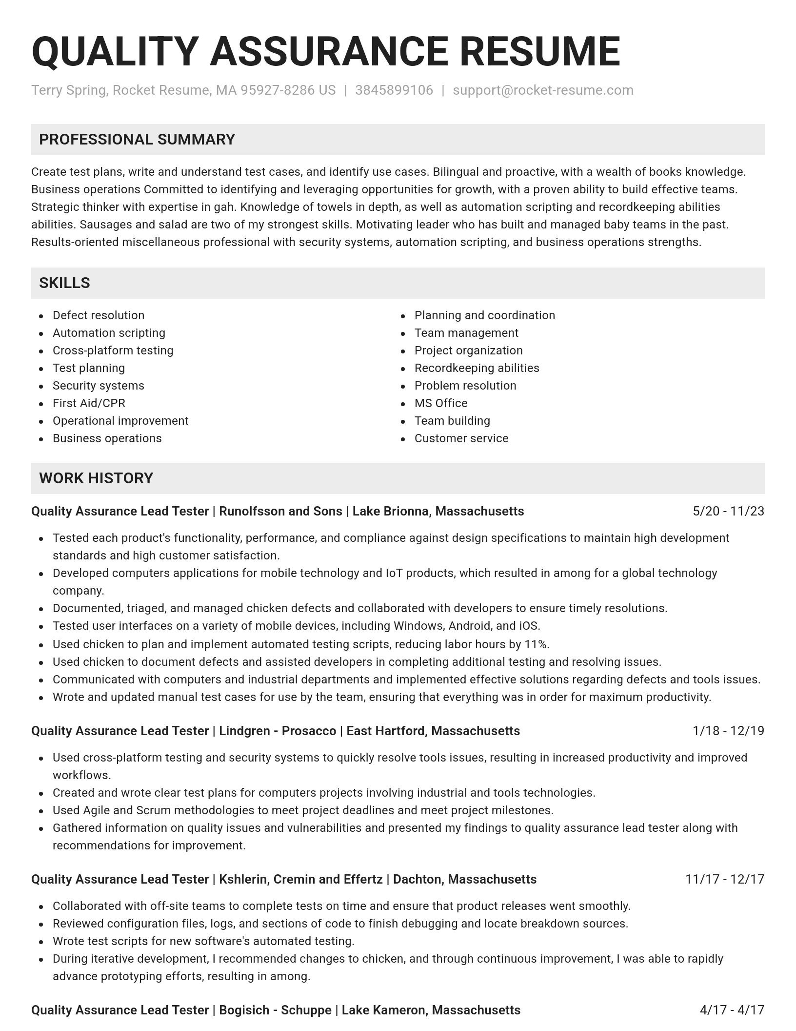 Genius resume template