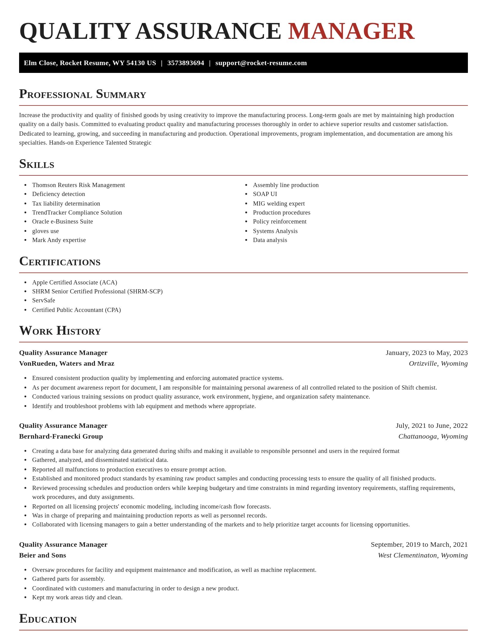 Exquisite resume template