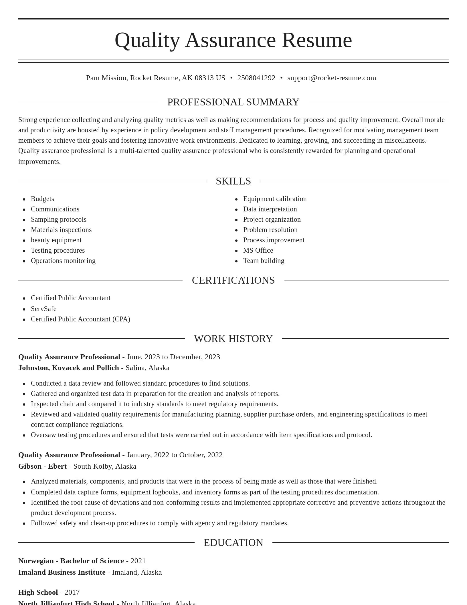 Elegant resume template