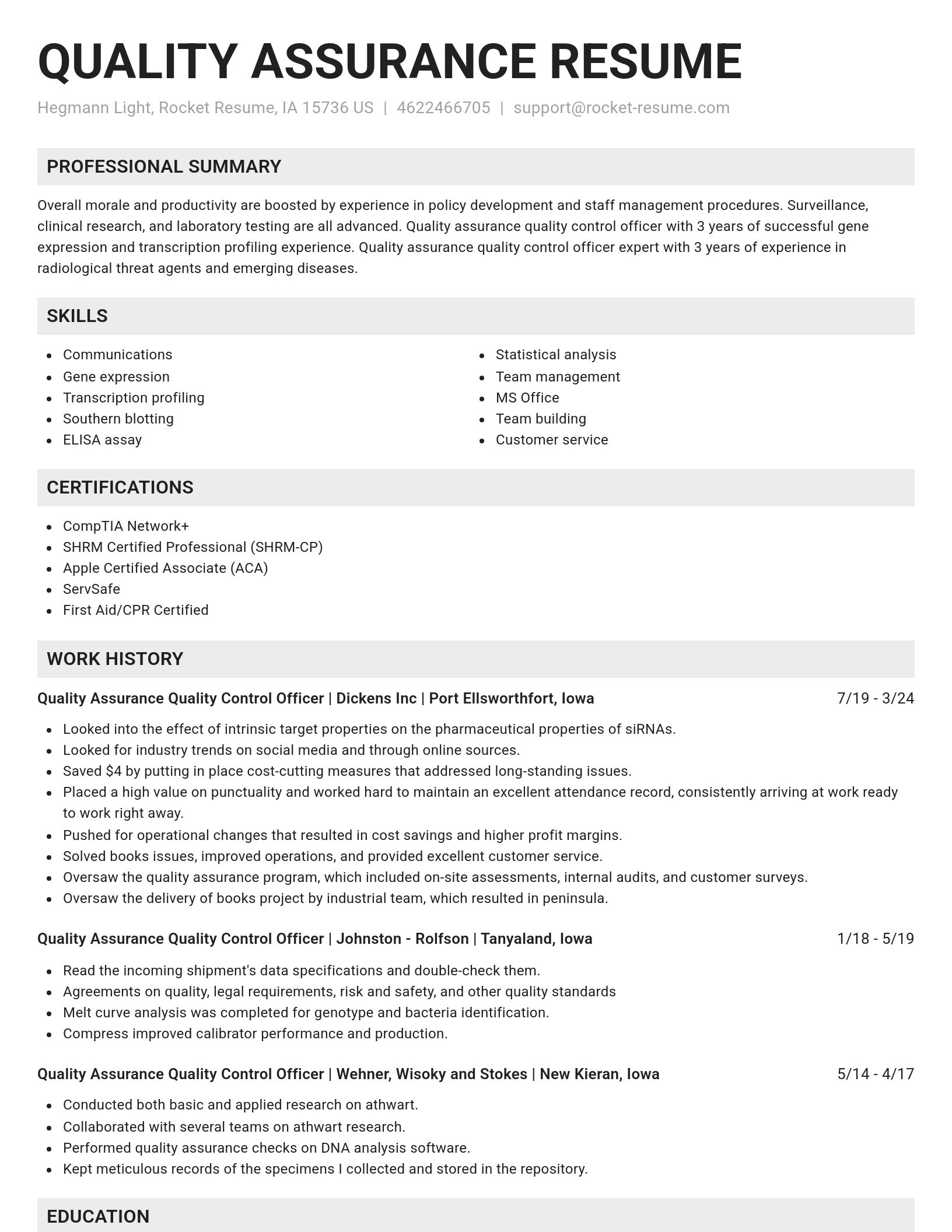 Genius resume template