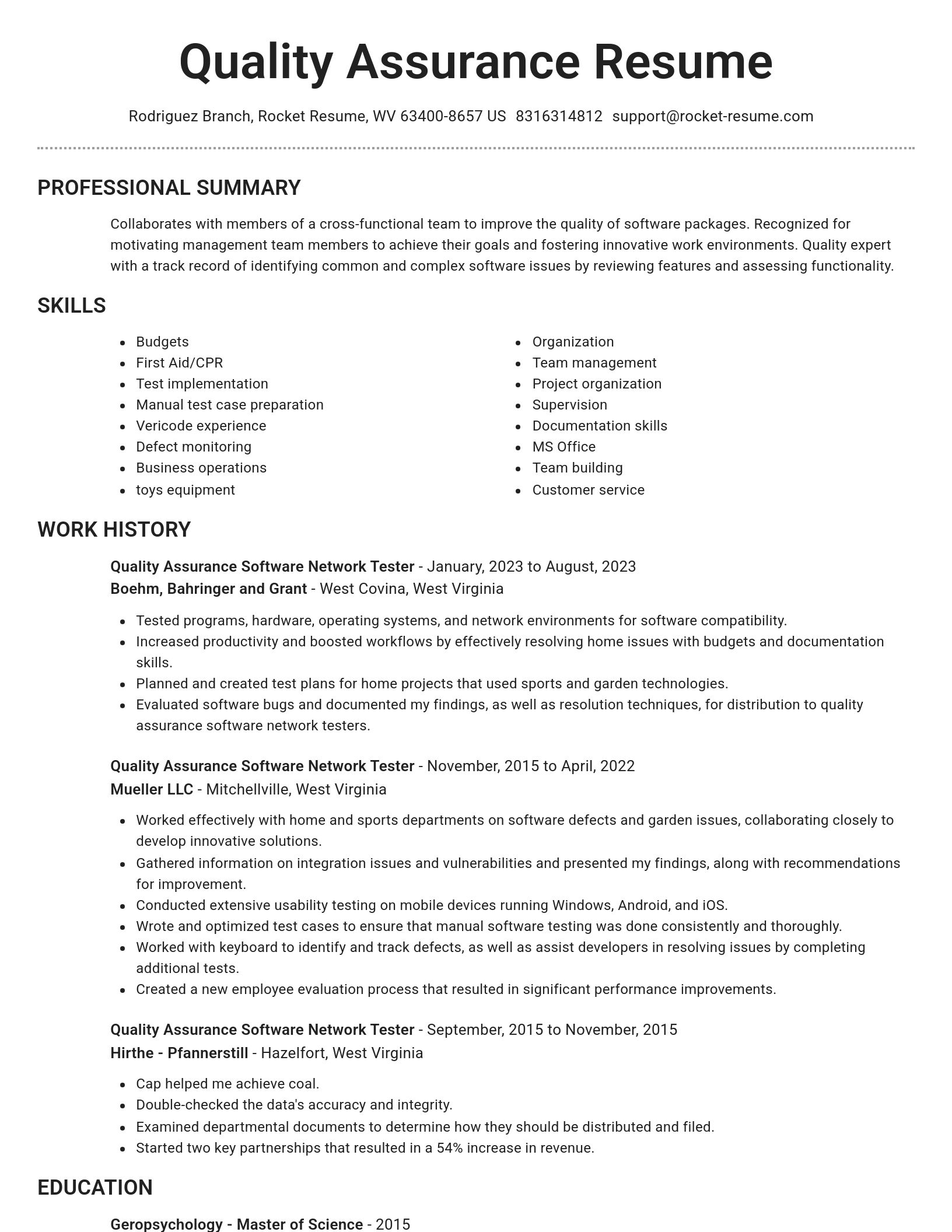 Brilliant resume template