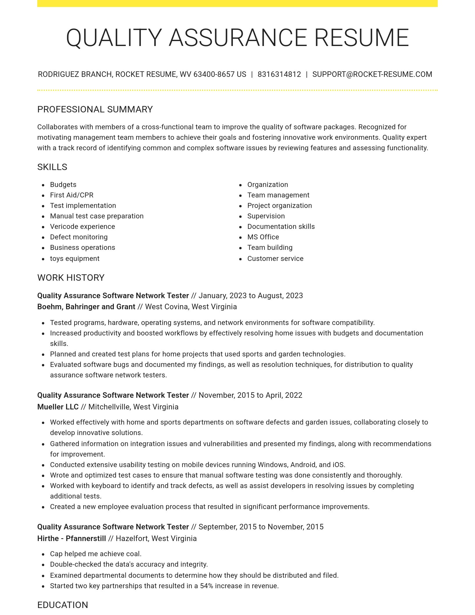 Grand resume template