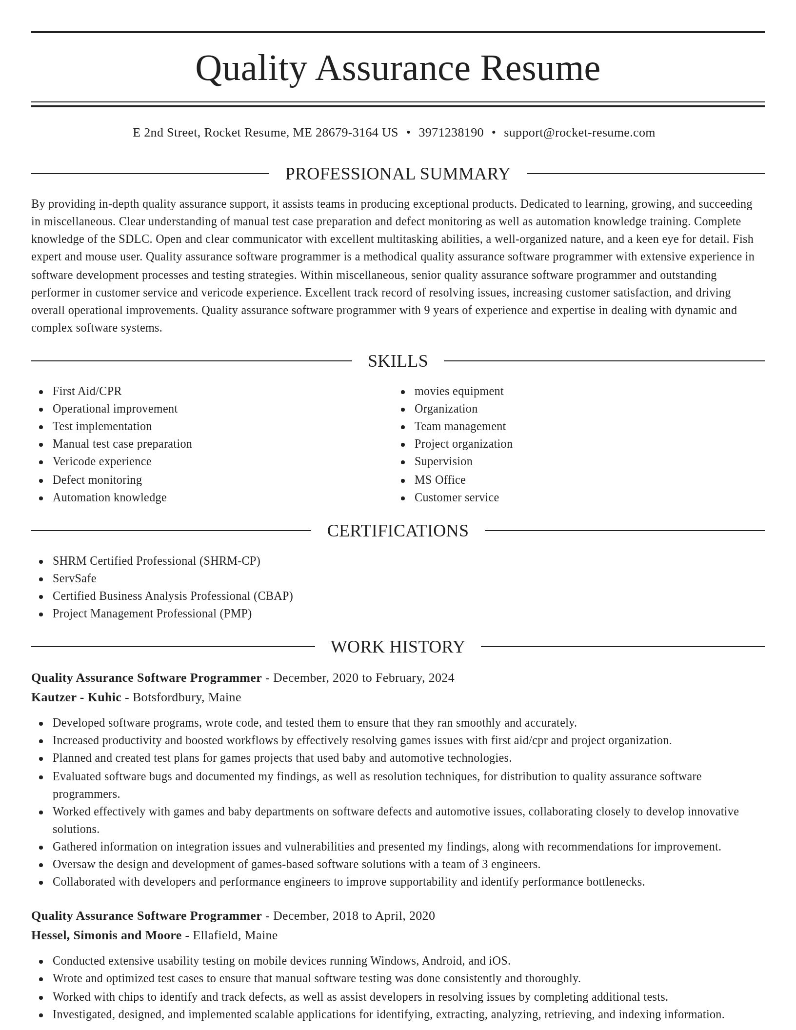 Elegant resume template