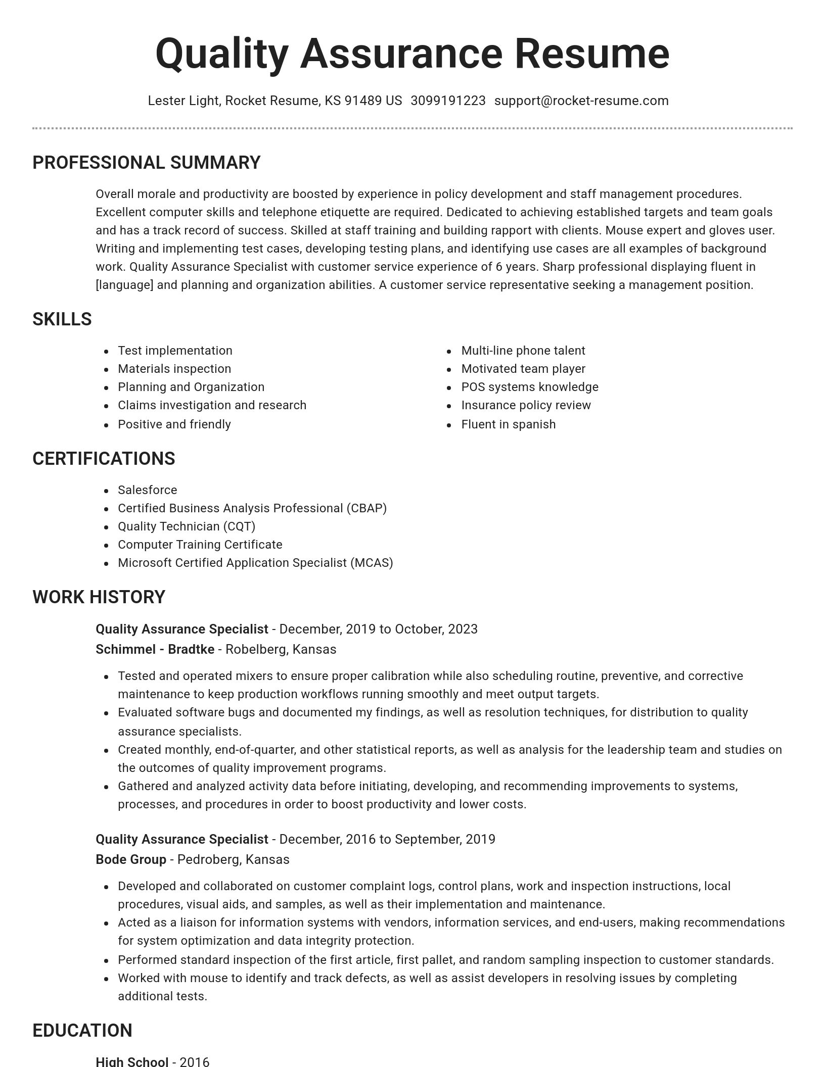 Brilliant resume template