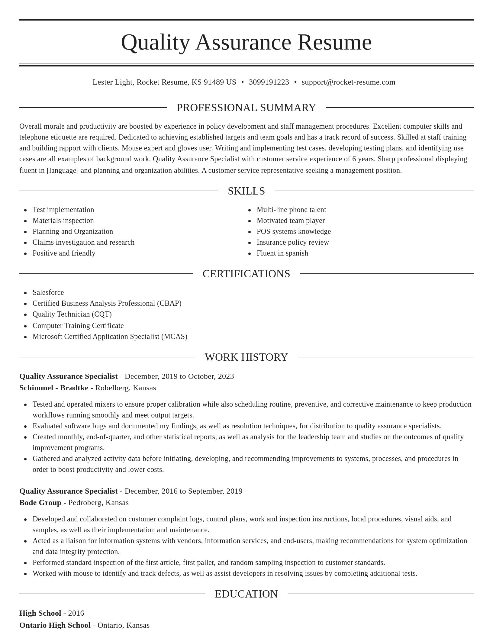 Elegant resume template