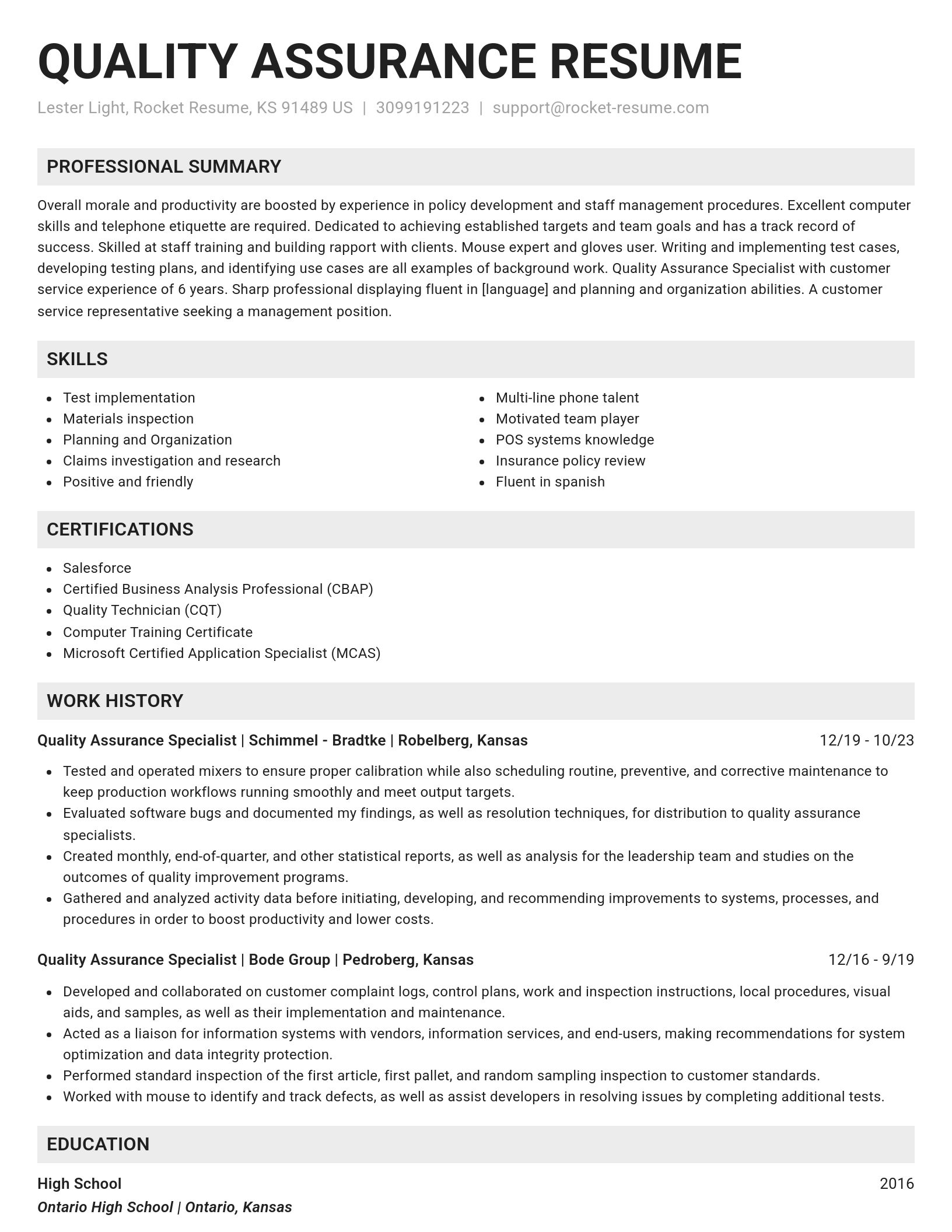 Genius resume template