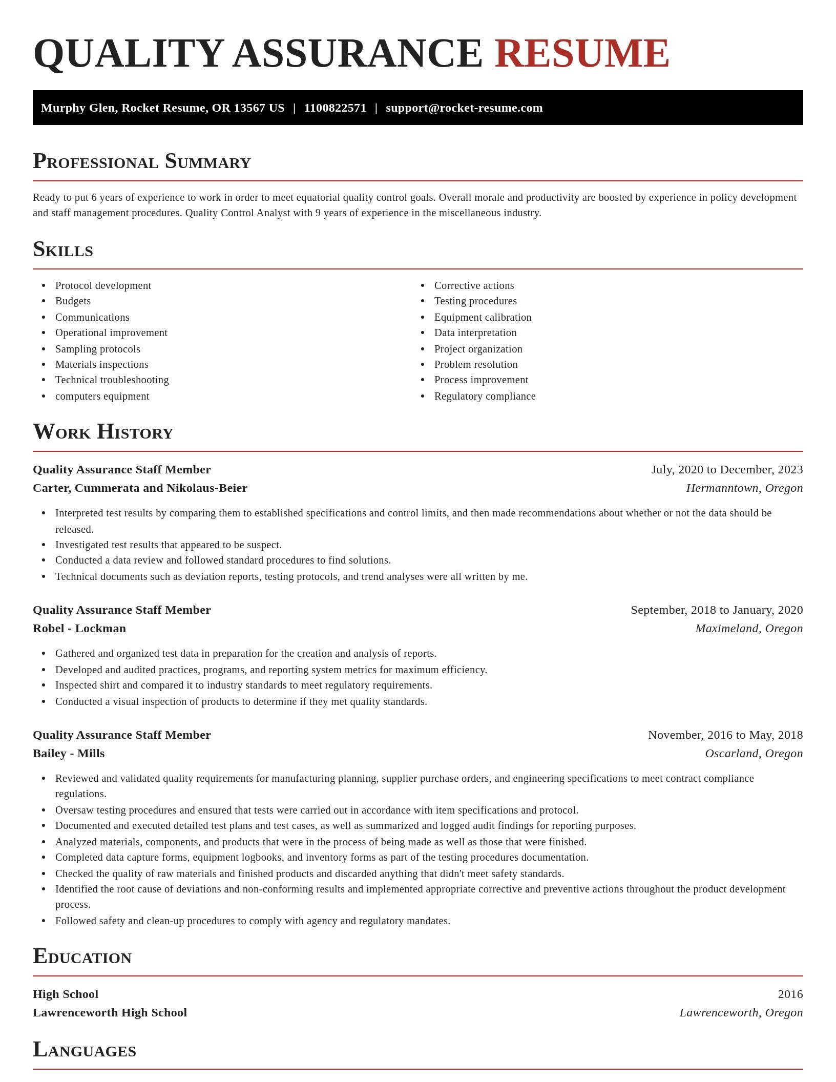 Exquisite resume template