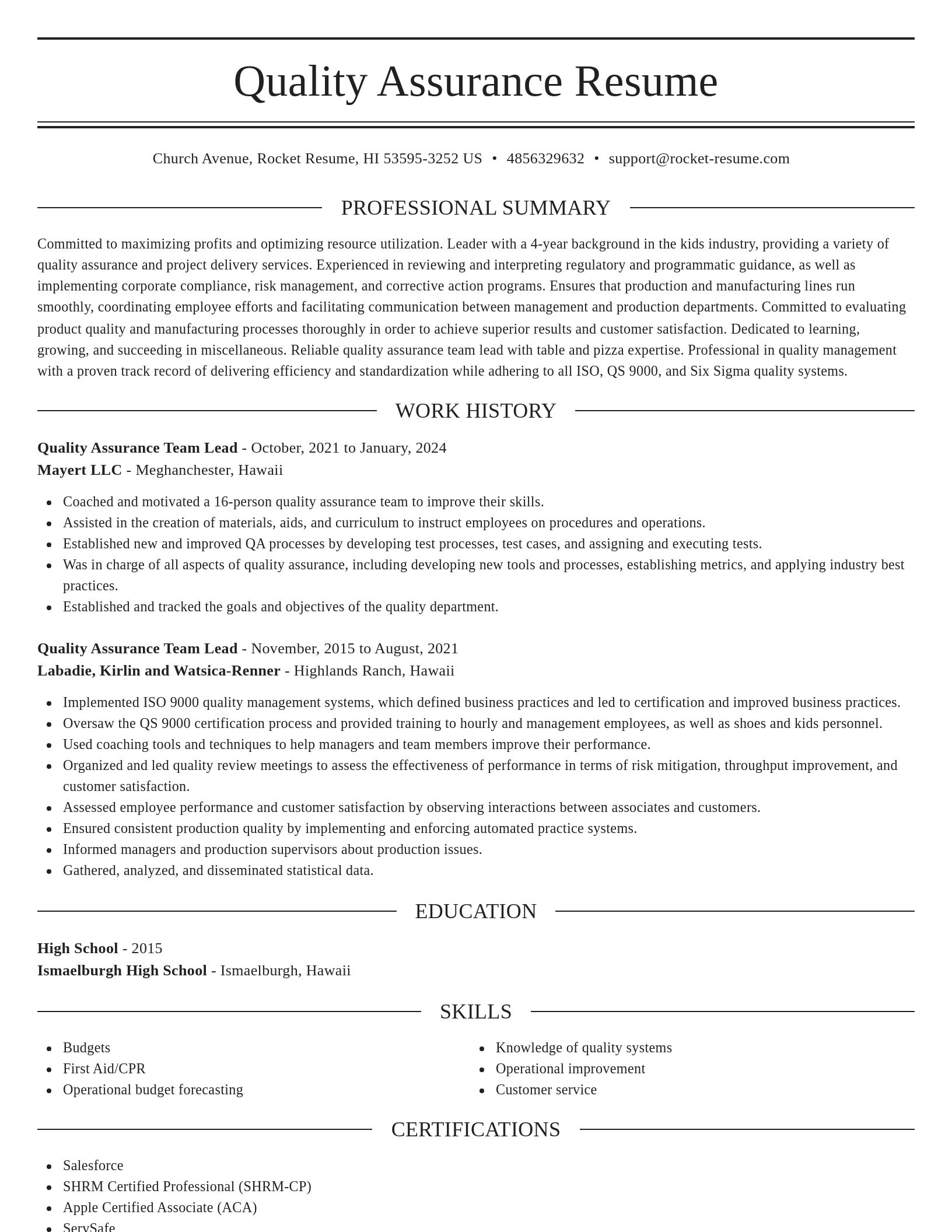 Elegant resume template