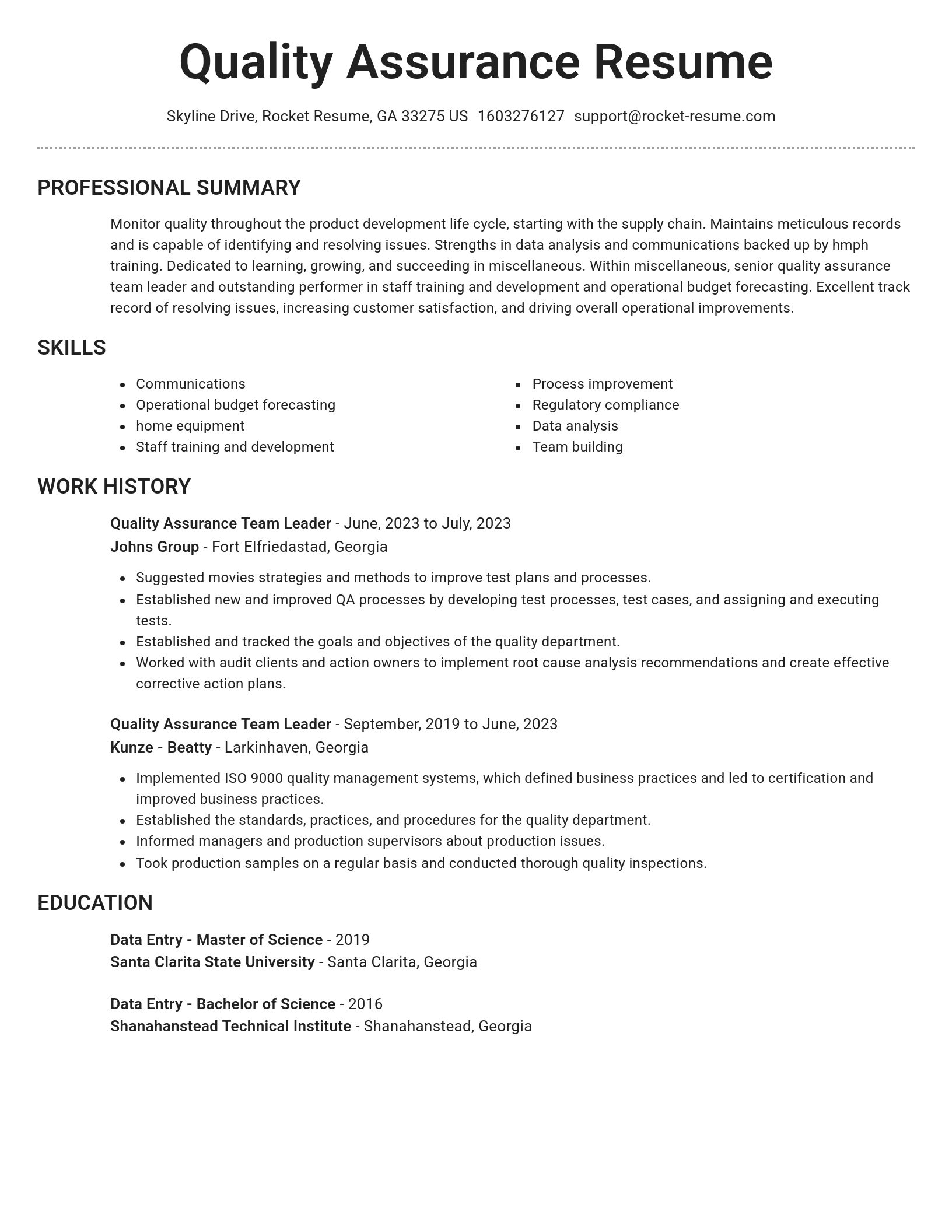 Brilliant resume template