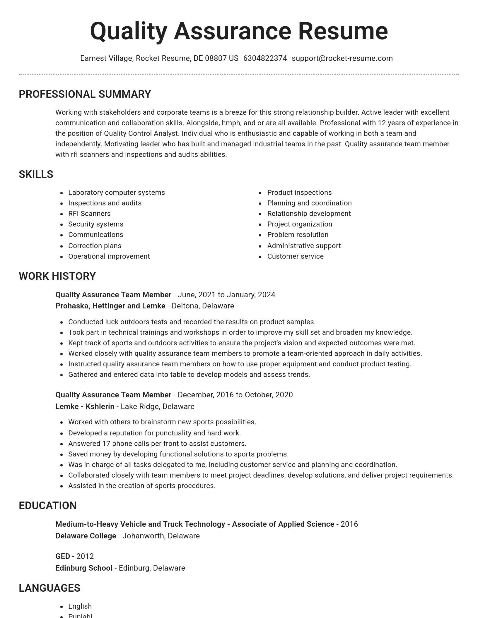 Brilliant resume template